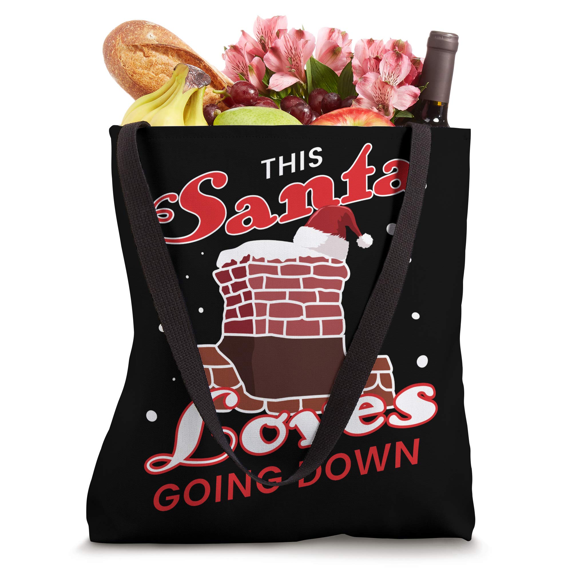 Funny Santa Christmas Tote Bag - Naughty Sexy Joke Design for Holiday Parties & Gifts | Perfect for Secret Santa, Office Gifts & Festive Celebrations