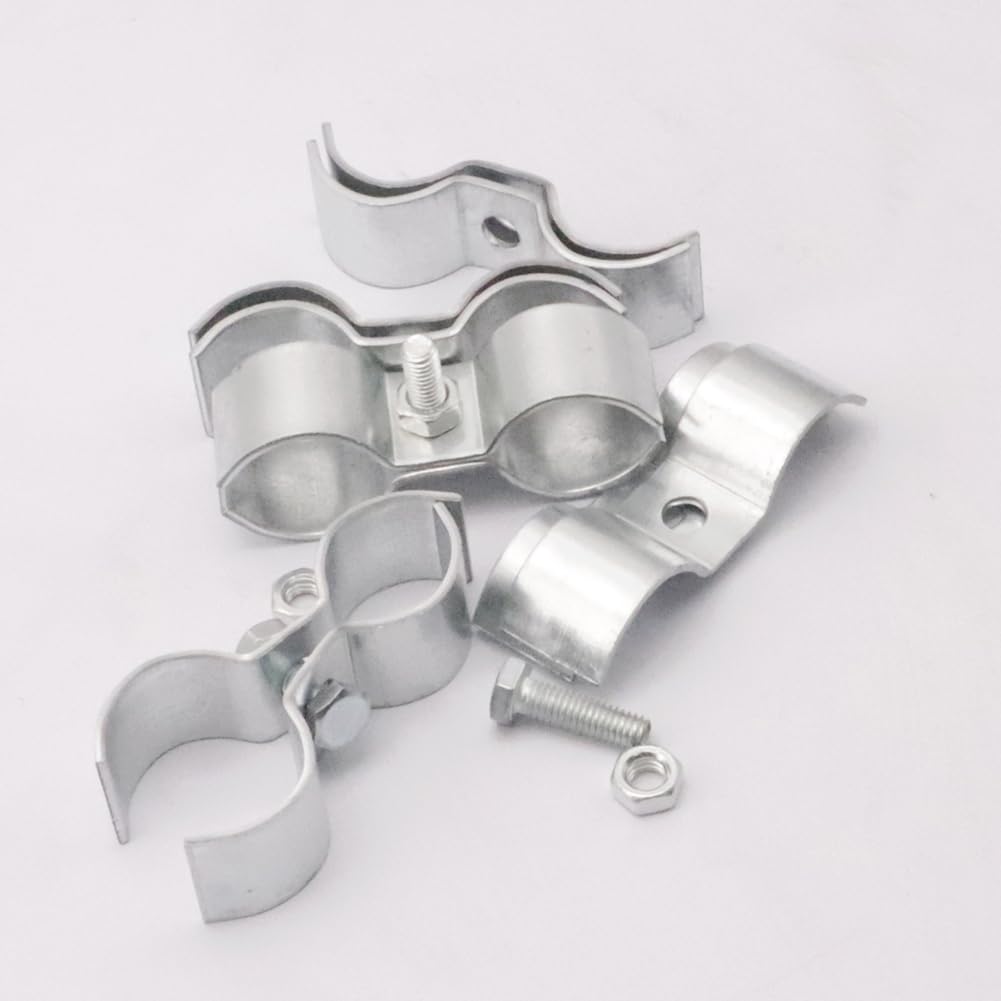 Double Pipe Clamp Chain Link Fence Clamps - 6Pcs Panel Clamp with Wing Nut for Securing Gridwall Panels (25mm) - Perfect for Fence Installation, Garden Security & DIY Projects