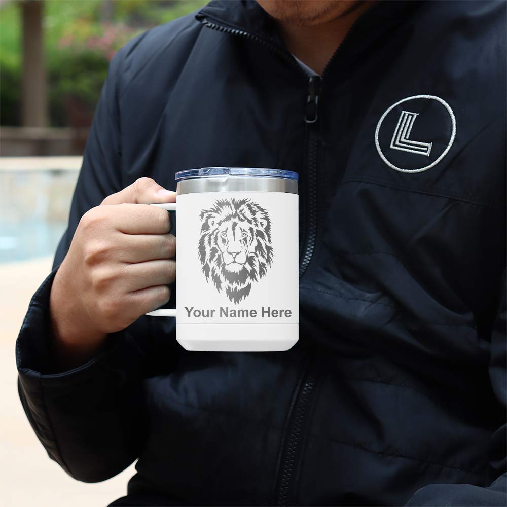 LaserGram 15oz Vacuum Insulated Stainless Steel Coffee Mug with Personalized Engraving - Perfect Gift for Nurses, Doctors & Healthcare Professionals - Keeps Drinks Hot/Cold for Hours - Ideal for Hospital Shifts, Office Use & Outdoor Activities (White)
