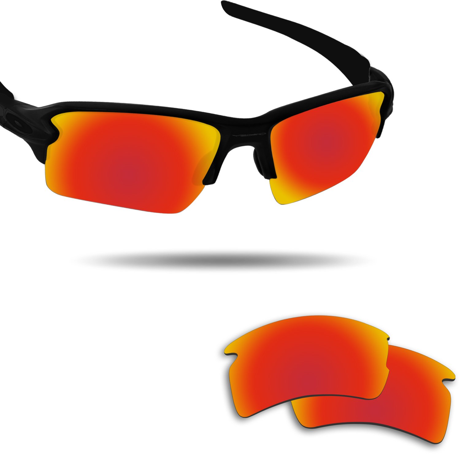 Oakley Flak 2.0 XL Sunglasses Replacement Lenses - UV Protection Polarized Lenses for Sports, Cycling & Outdoor Activities