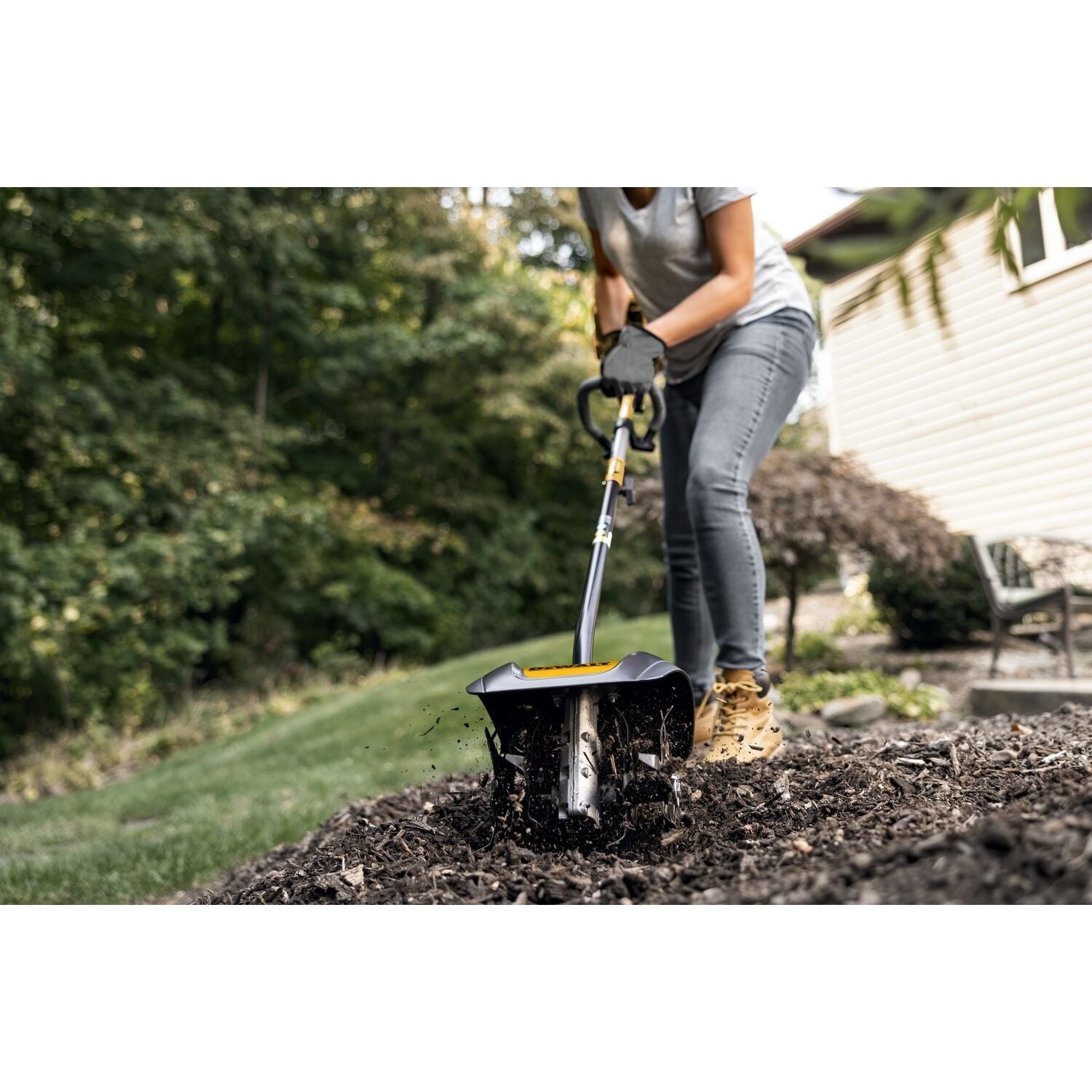 DEWALT DWOAS3CL Cultivator Attachment for Tiller - Heavy Duty Garden Soil Cultivator for Landscaping, Farming & Gardening - Compatible with DEWALT Power Heads