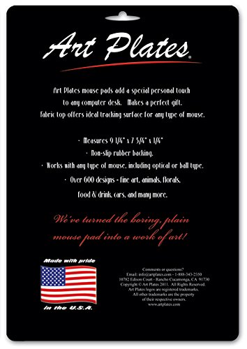 New York Themed Art Plates Mouse Pad - Non-Slip Gaming & Office Desk Mat for Computers, Laptops - Perfect for Home, Office, and Gaming Setups