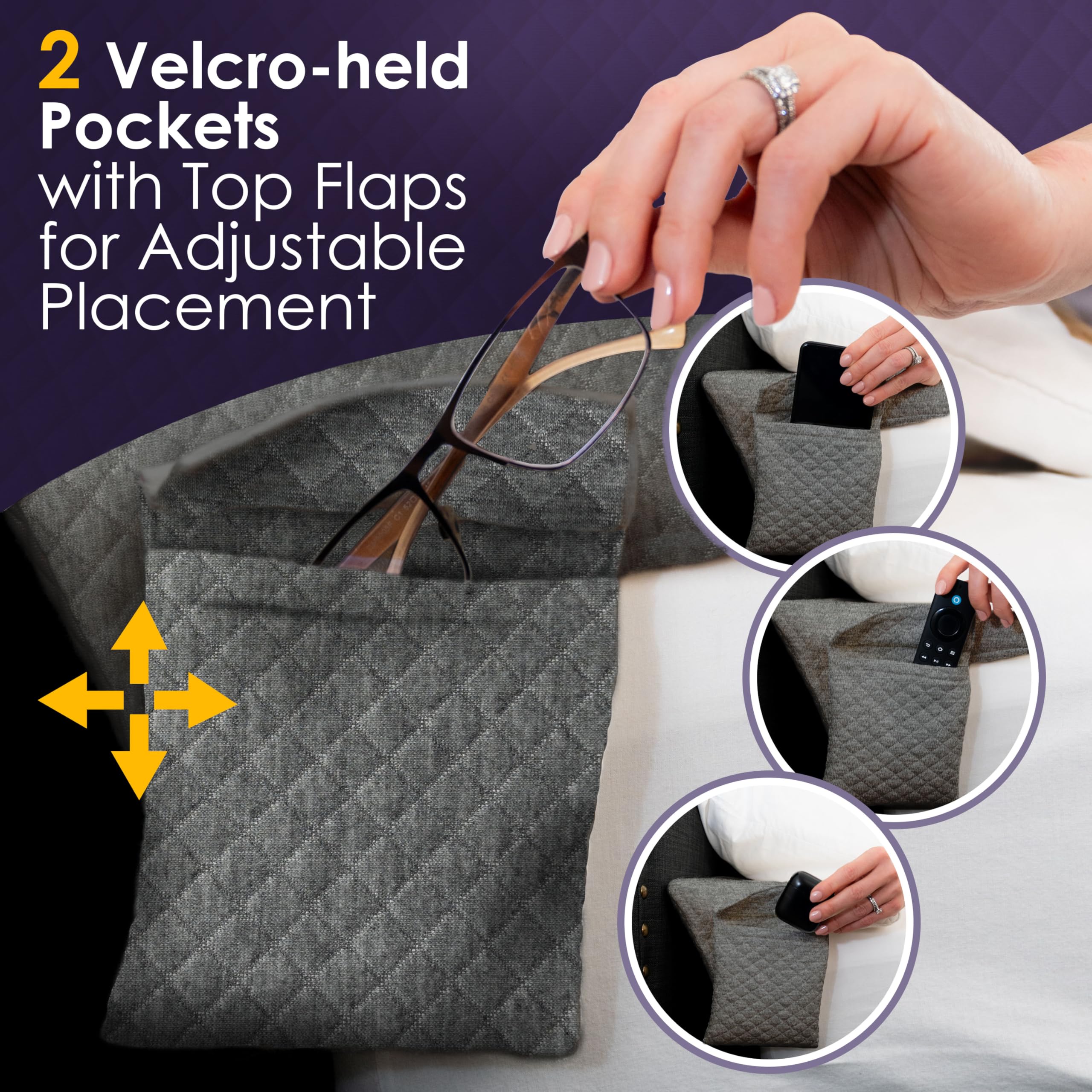 Bed Wedge Pillow for Headboard Gap - 7