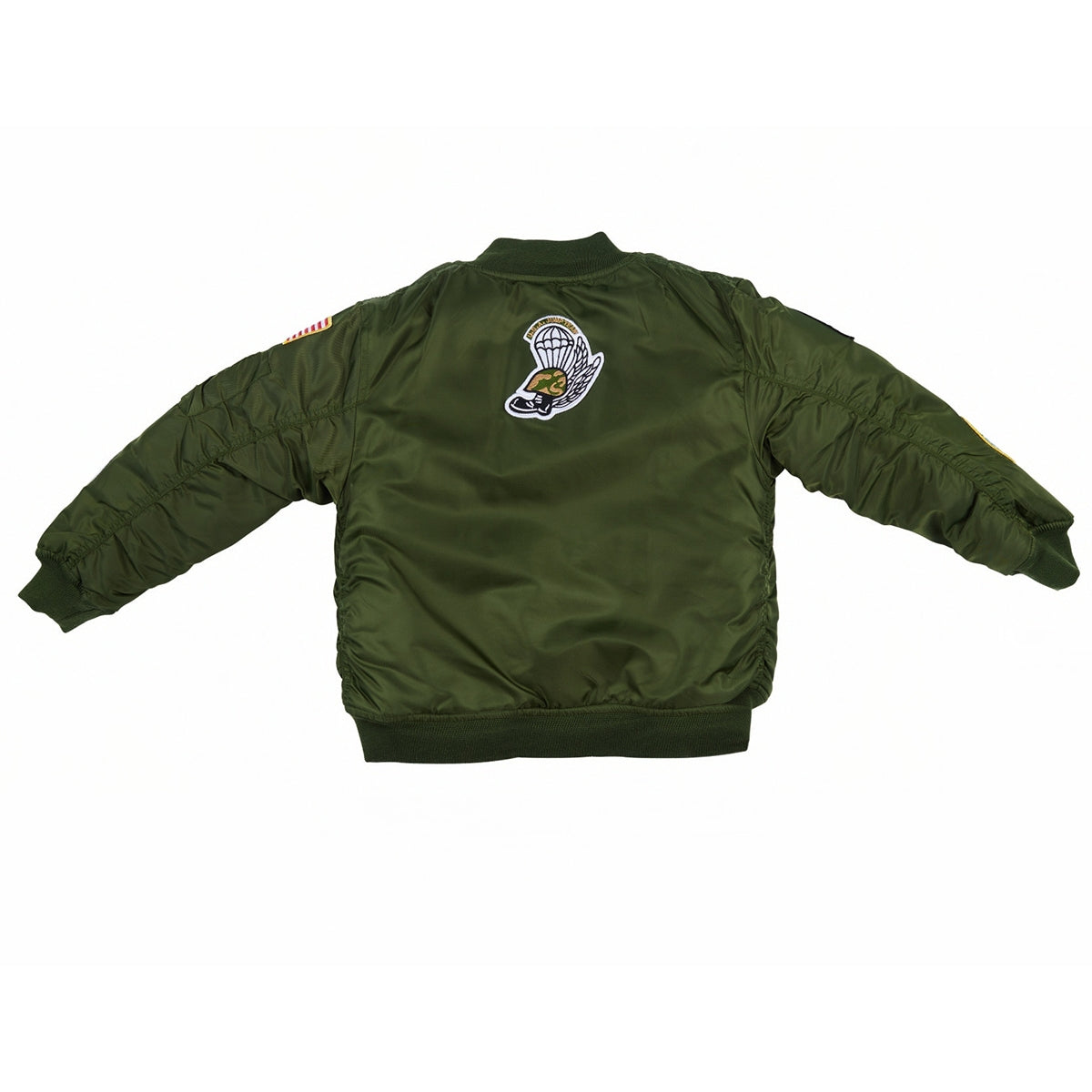 Sage Green Kids MA-1 Flight Jacket | Warm Winter Bomber Jacket for Boys & Girls | Outdoor Play & School Wear