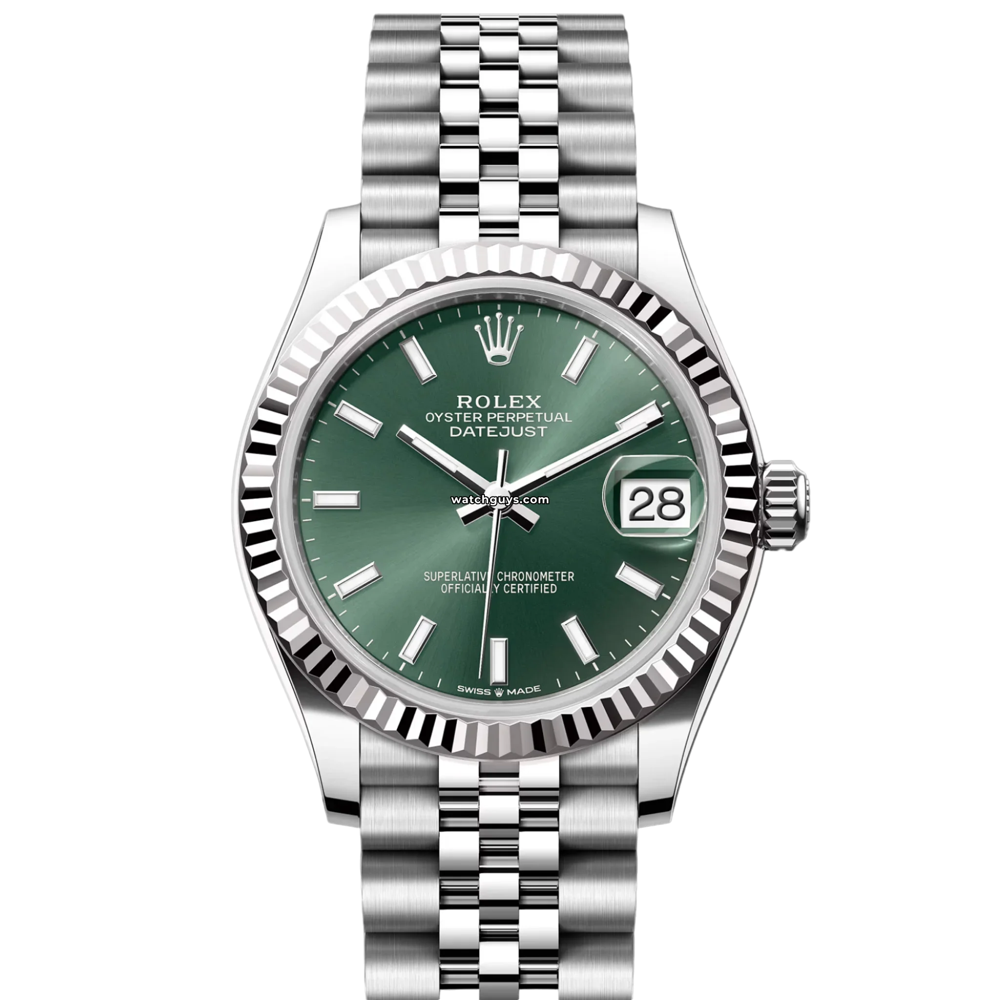 Rolex Datejust 278274 36mm Stainless Steel Watch with Mint Green Dial - Perfect for Business, Formal Events & Luxury Gift Giving