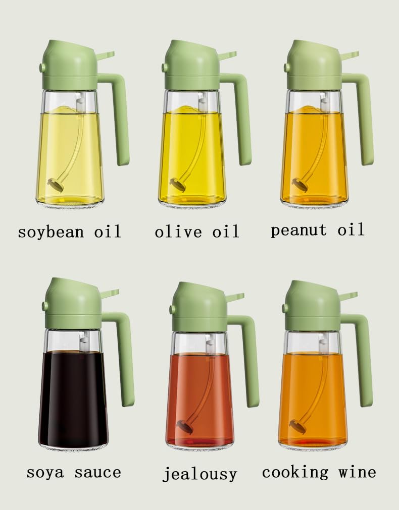**470ml Olive Oil Sprayer for Cooking - Non-Aerosol Oil Mister for Air Fryer, Salad, BBQ, Roasting, Baking & Healthy Meal Prep**