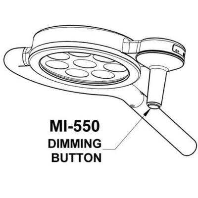 Bovie MI 550 LED Medical Examination Light - Portable Floor Standing Surgical Light for Clinics, Hospitals & Home Use - Bright Adjustable LED Lighting for Doctors, Dentists & Veterinary Exams