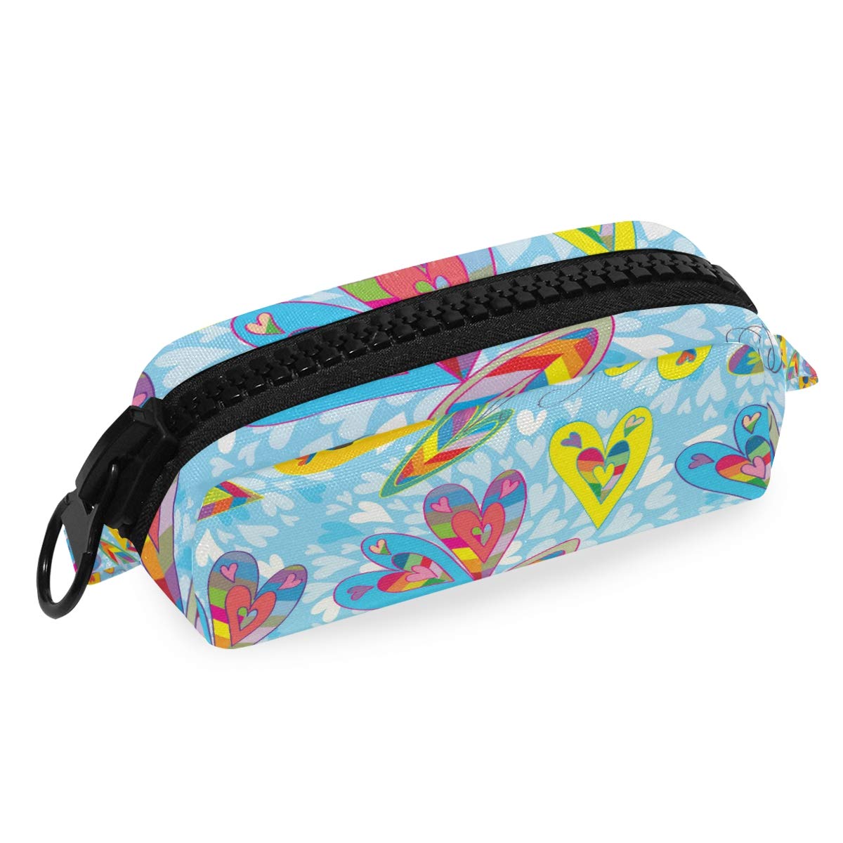 Colorful Butterfly Large Capacity Pencil Case with Zipper - Perfect for School, Office & Travel - Cosmetic Makeup Pouch for Teens & Adults - FengJu Pen Marker Organizer Storage Bag