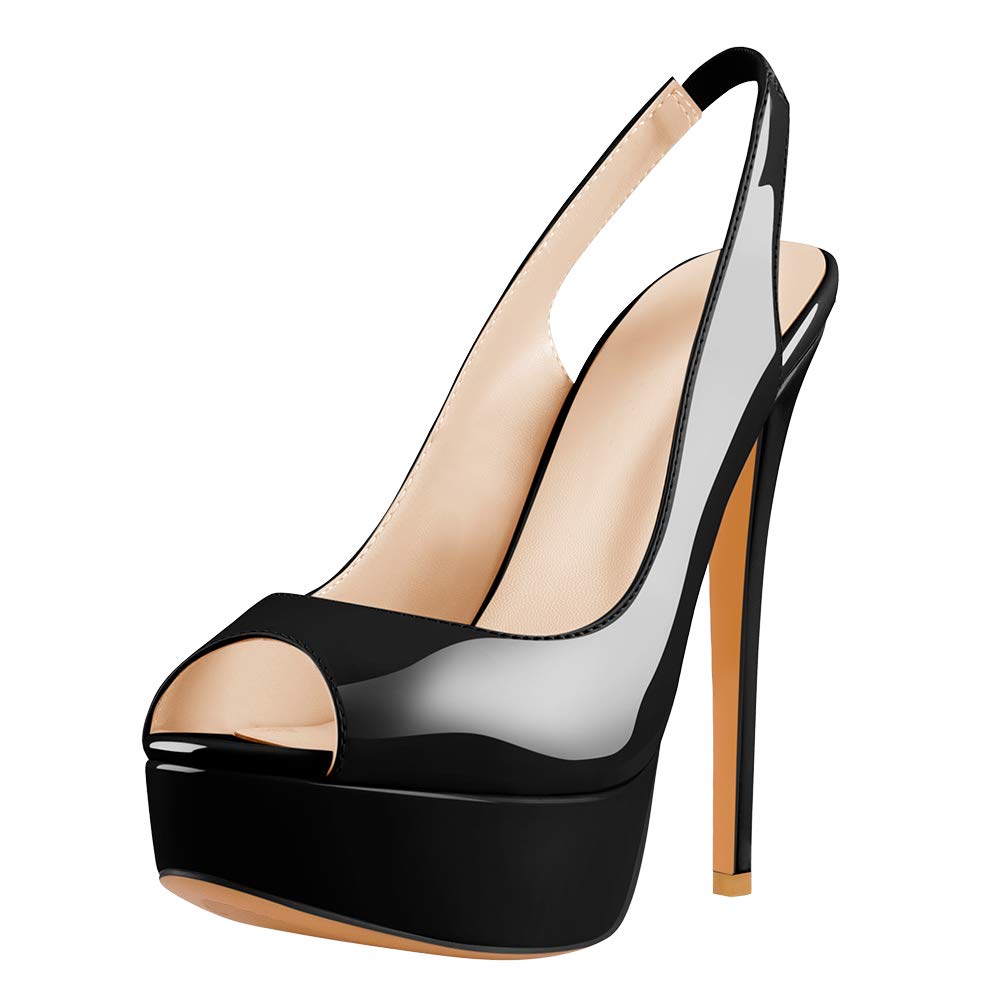 Richealnana Women's Slingback Heels - Comfortable Low Block Heel Sandals for Women | Perfect for Office, Party & Summer Outfits