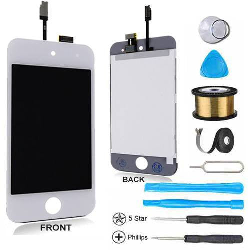 Premium iPod Touch 4 LCD Screen & Digitizer Display Replacement Kit - White | DIY Repair Solution for Cracked or Damaged Screens | Perfect for Home Repairs & Tech Enthusiasts