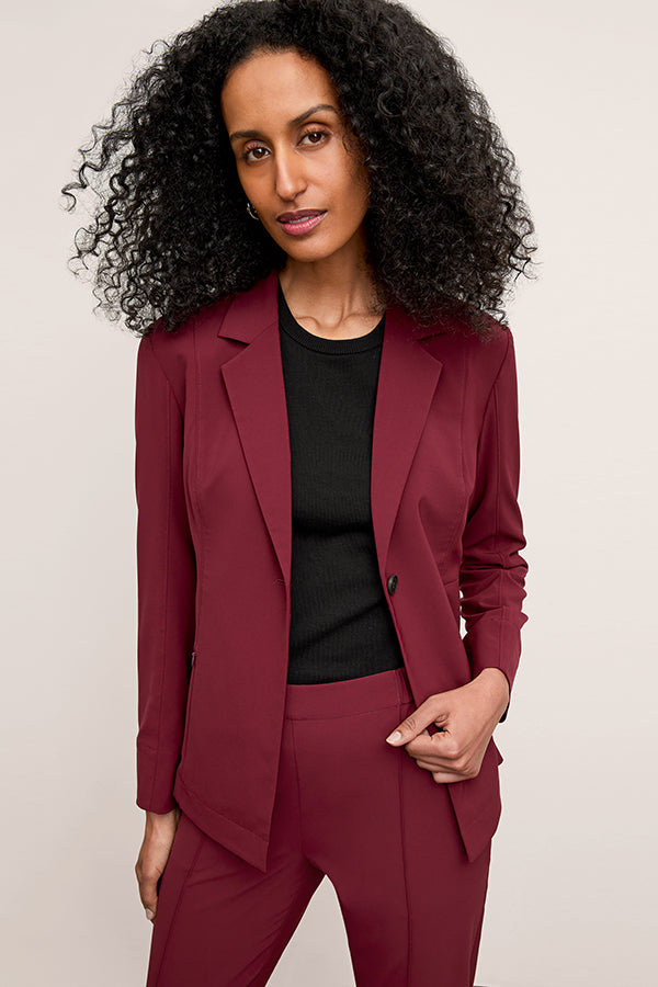 Colby Travel Pants for Women - OrigamiTech Stretchable Berry Jam Color - Perfect for Hiking, Business Trips & Casual Wear