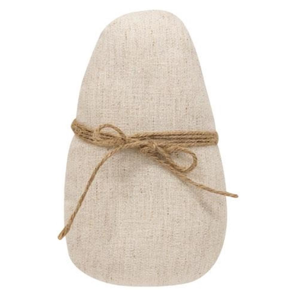 Large Ivory Egg with Jute Bow - Elegant Home Decor for Easter, Wedding Centerpieces & Spring Table Displays