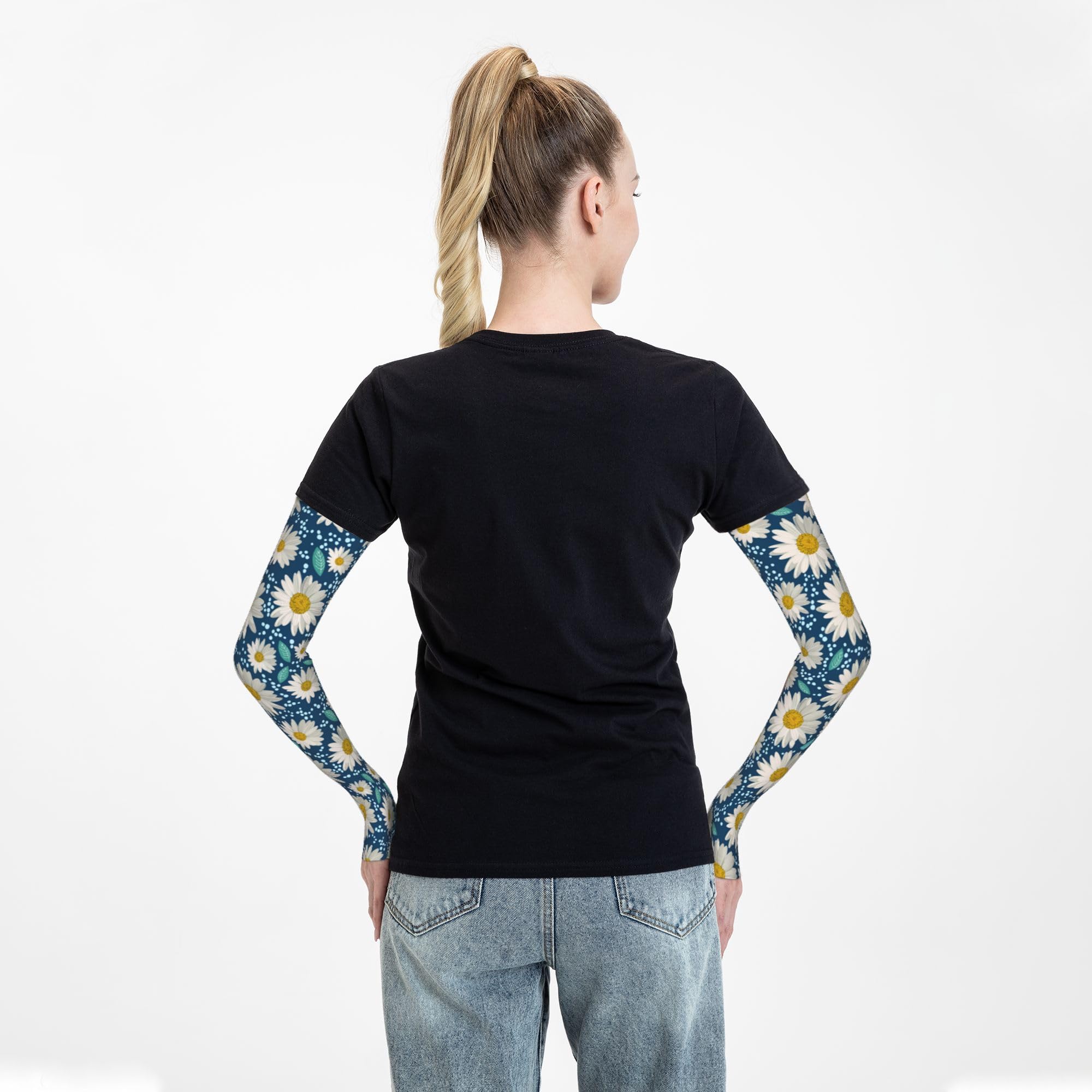Gardening Arm Sleeves for Women & Men - UV Protection Sun Sleeves with Thumb Holes - Breathable Farmer's Garden Work Sleeves for Outdoor Activities, Farming, and Yard Work