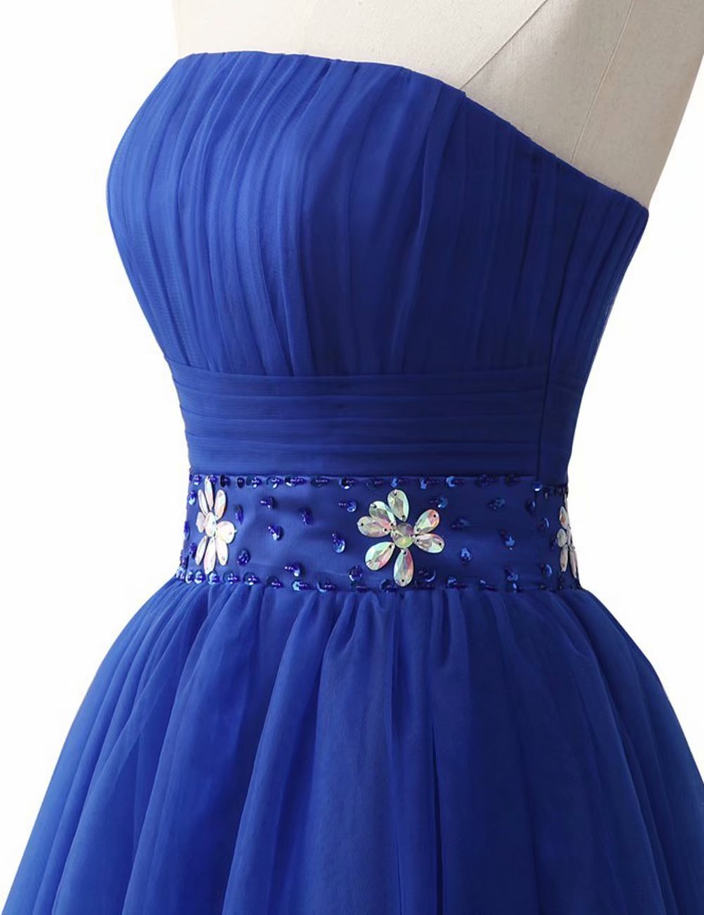 Elegant High Low Homecoming Dress for Women - Strapless Tulle Prom Gown for Evening Parties, Dances & Special Occasions