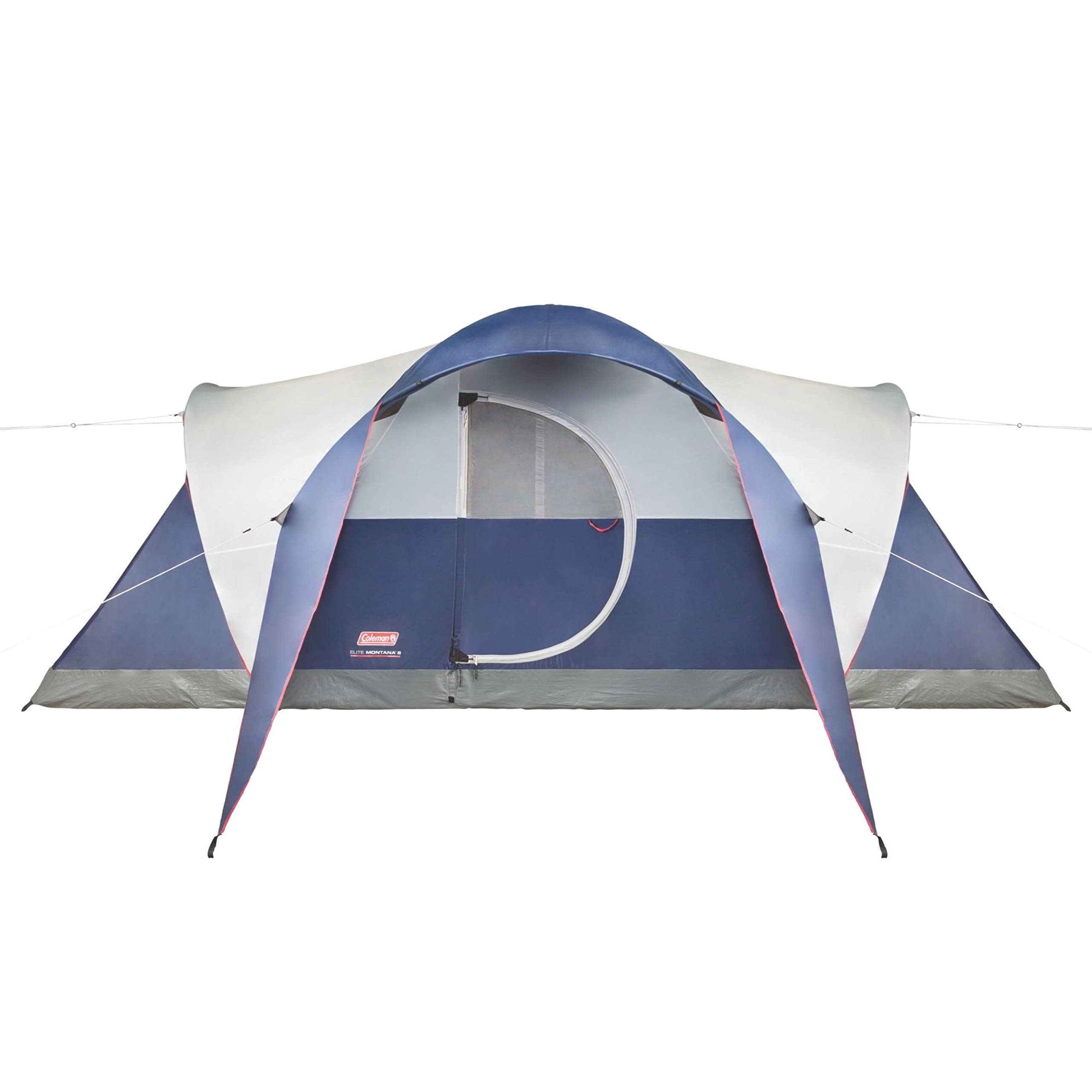 Coleman Elite Montana 8-Person Weatherproof Camping Tent with LED Lighting System (3 Settings), Rainfly & Air Vent - Perfect for Family Outdoor Adventures, Backpacking & Music Festivals