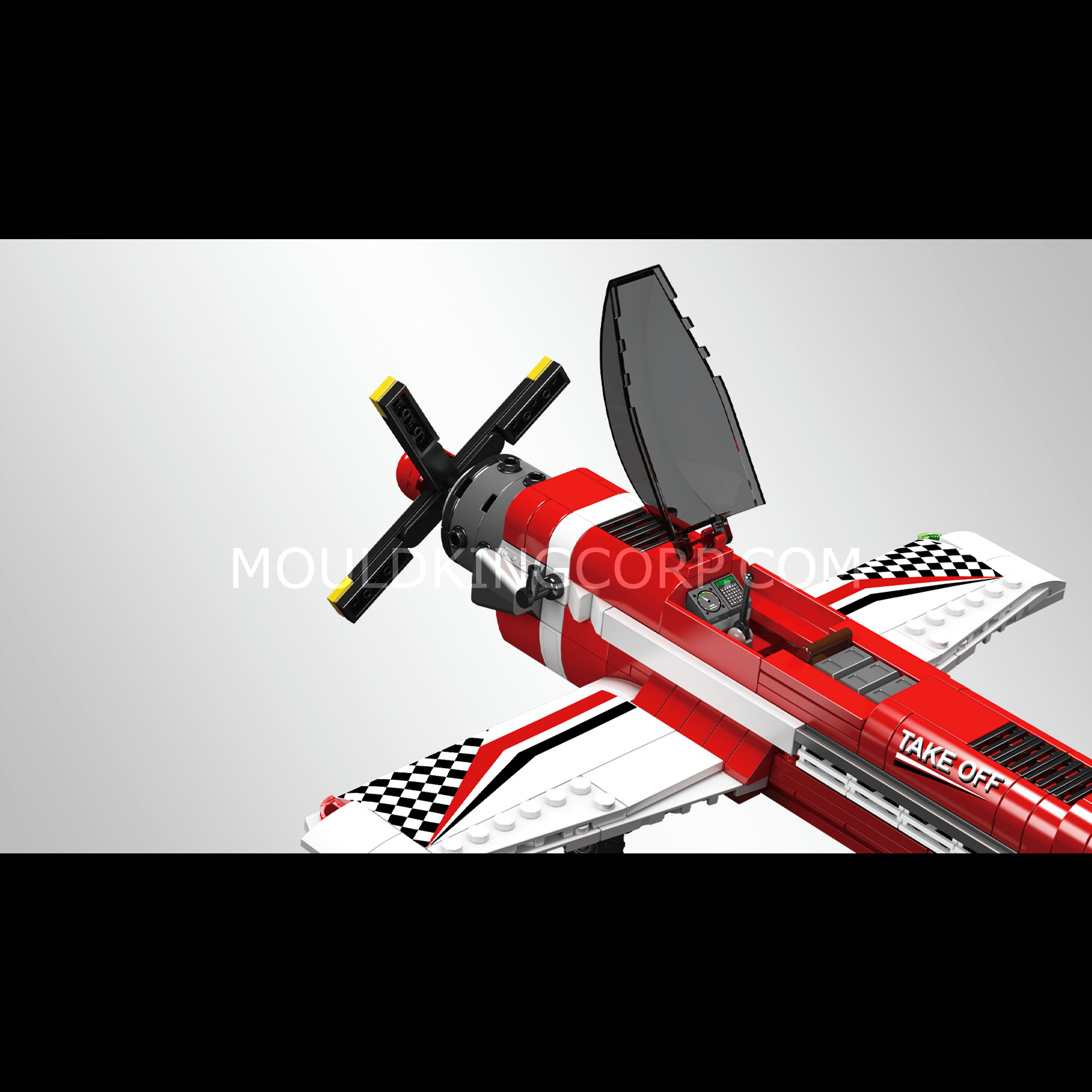 Mould King 24058 Racing Airplane Model Building Kit - 470 Pcs STEM Toy for Kids & Adults | Perfect for Creative Play, Birthday Gifts & Home Decoration