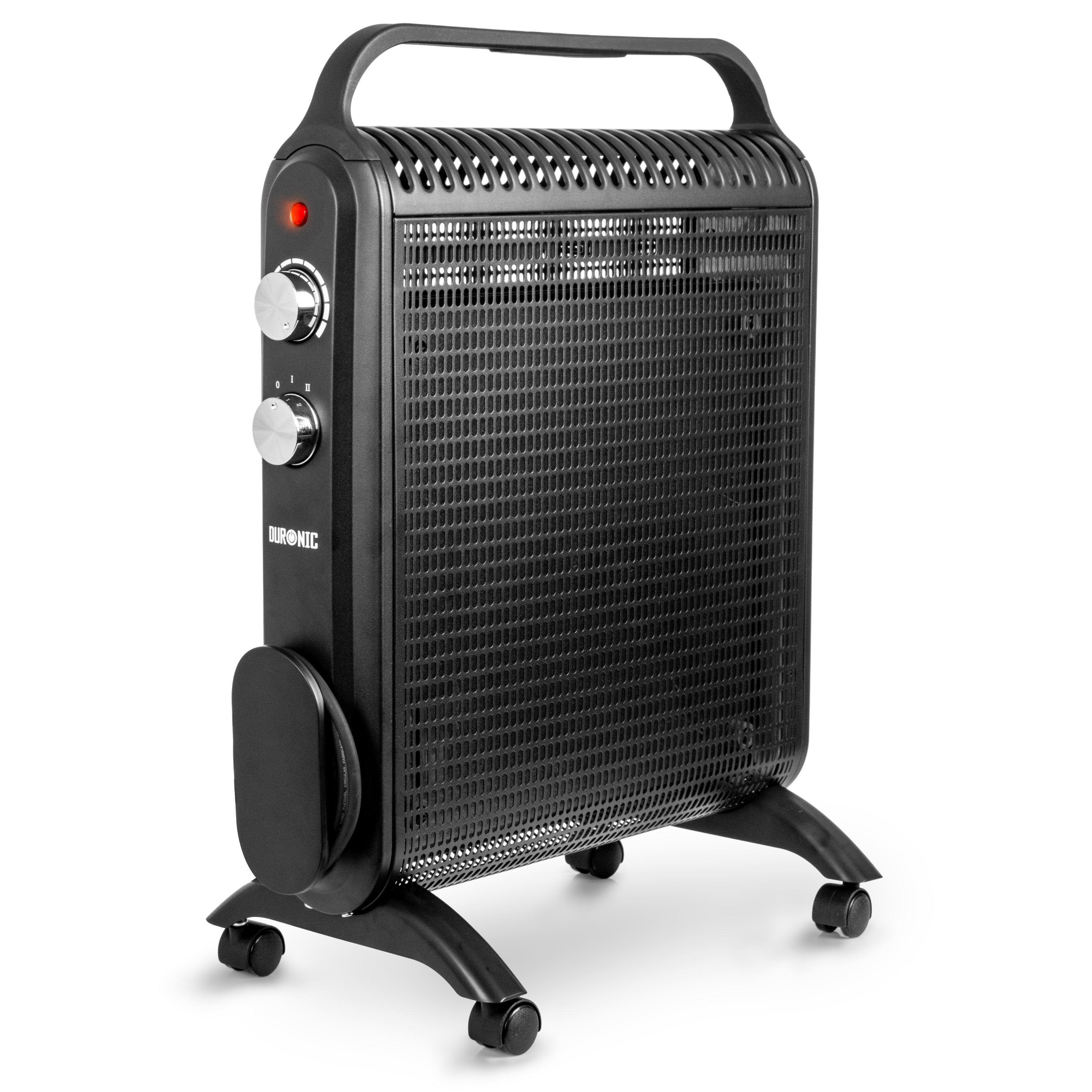 Duronic HV180 BK Electric Heater - Oil-Free Convection & Micathermic Panel Heater, Portable Radiator with Mica Panels for Home, Bedroom, Office & Garage Heating | Fast & Energy Efficient Space Heater for Winter & Cold Weather Use