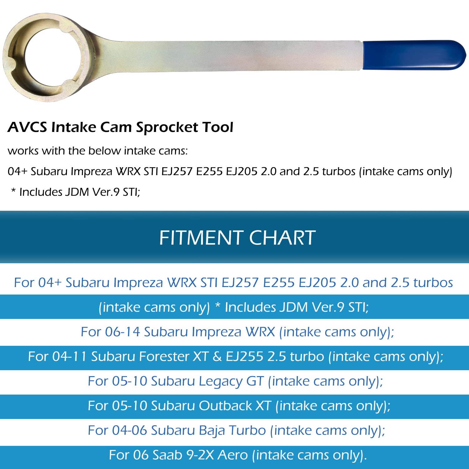 Subaru AVCS Cam Sprocket Tool Kit - Intake/Exhaust Cam Gear Wrench Holder for JDM & STD Models (Replaces OEM #499207400 & #499207400-A) - Perfect for Subaru Engine Timing Belt Replacement & Valve Adjustment