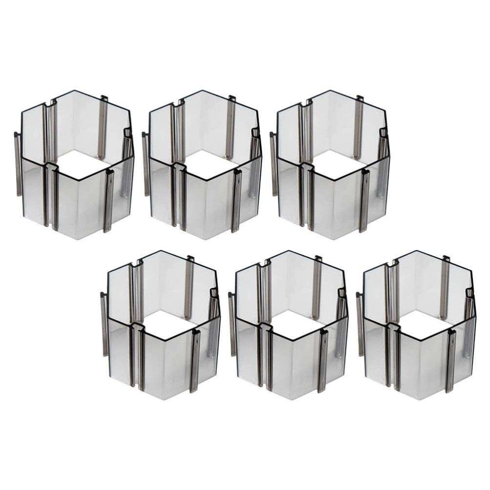 6-Piece Adjustable Honeycomb Drawer Organizer Set - Plastic Storage Bins & Dividers for Cabinet, Closet & Dresser Organization - Perfect for Jewelry, Makeup, Socks & Office Supplies