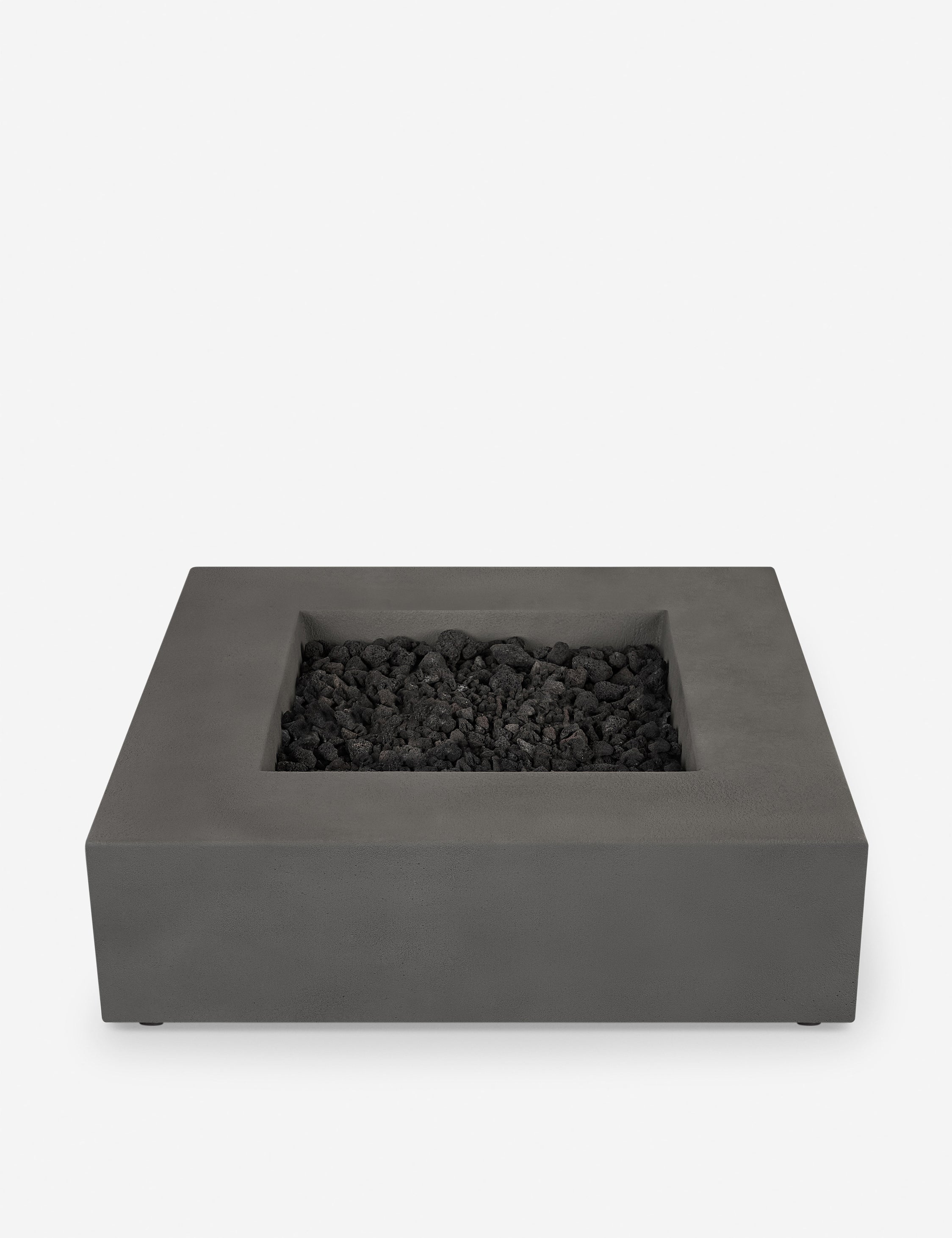 Auberon Outdoor Fire Pit Table - Modern Patio Heater with Lava Rocks for Backyard, Garden, Deck - Perfect for Camping, BBQ Parties & Relaxing Evenings