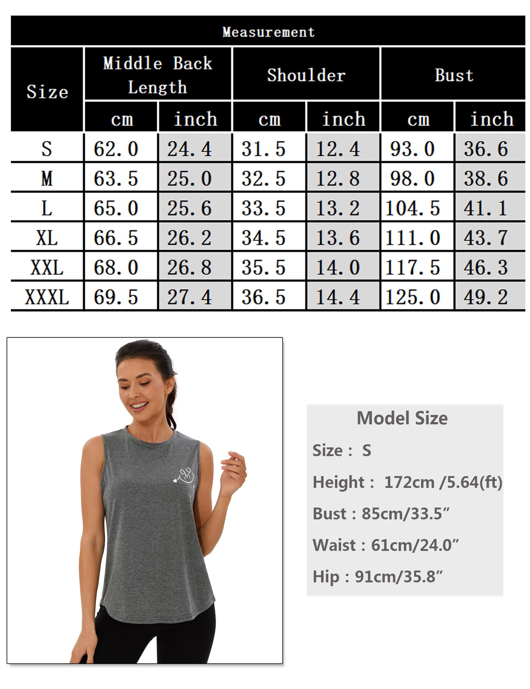 Terecey Women's Sport Tank Top Sleeveless Yoga Fitness Shirt with Round Neck for Running Gym Lightweight Workout Top Printed Casual S-XXL - Perfect for Yoga, Running, Gym & Everyday Wear