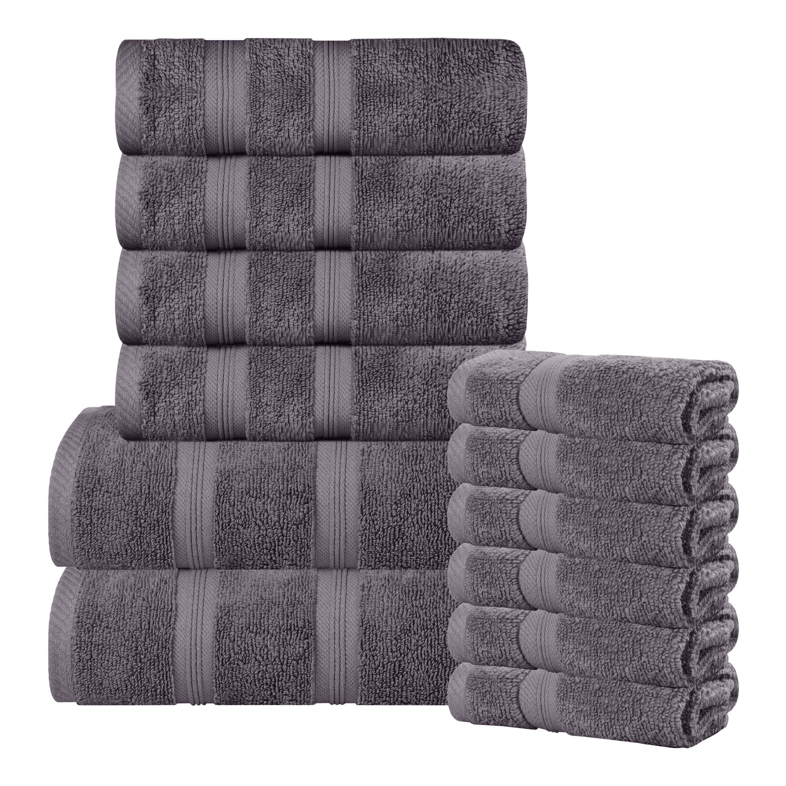 Premium 12-Piece Smart Dry Zero Twist Cotton Towel Set - Ultra Soft, Absorbent & Quick Dry Bath Towels for Spa, Gym, and Luxury Home Use