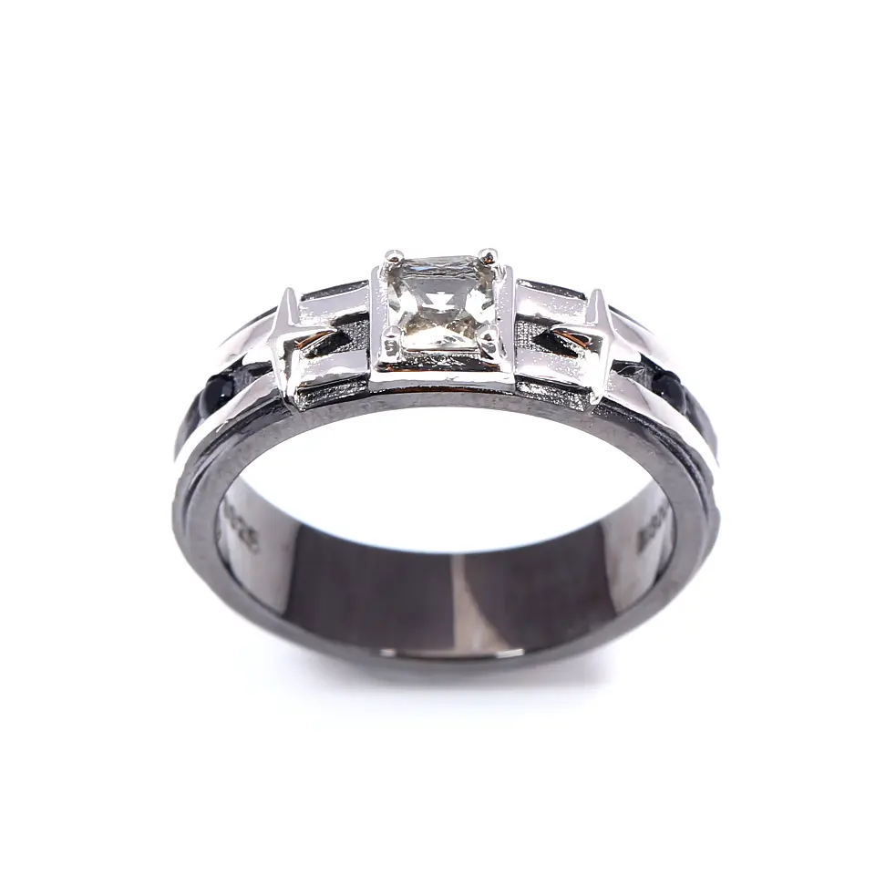 Dwayne Ring for Men - Stainless Steel Adjustable Band with Engraved Design - Perfect for Wedding, Anniversary, and Everyday Wear