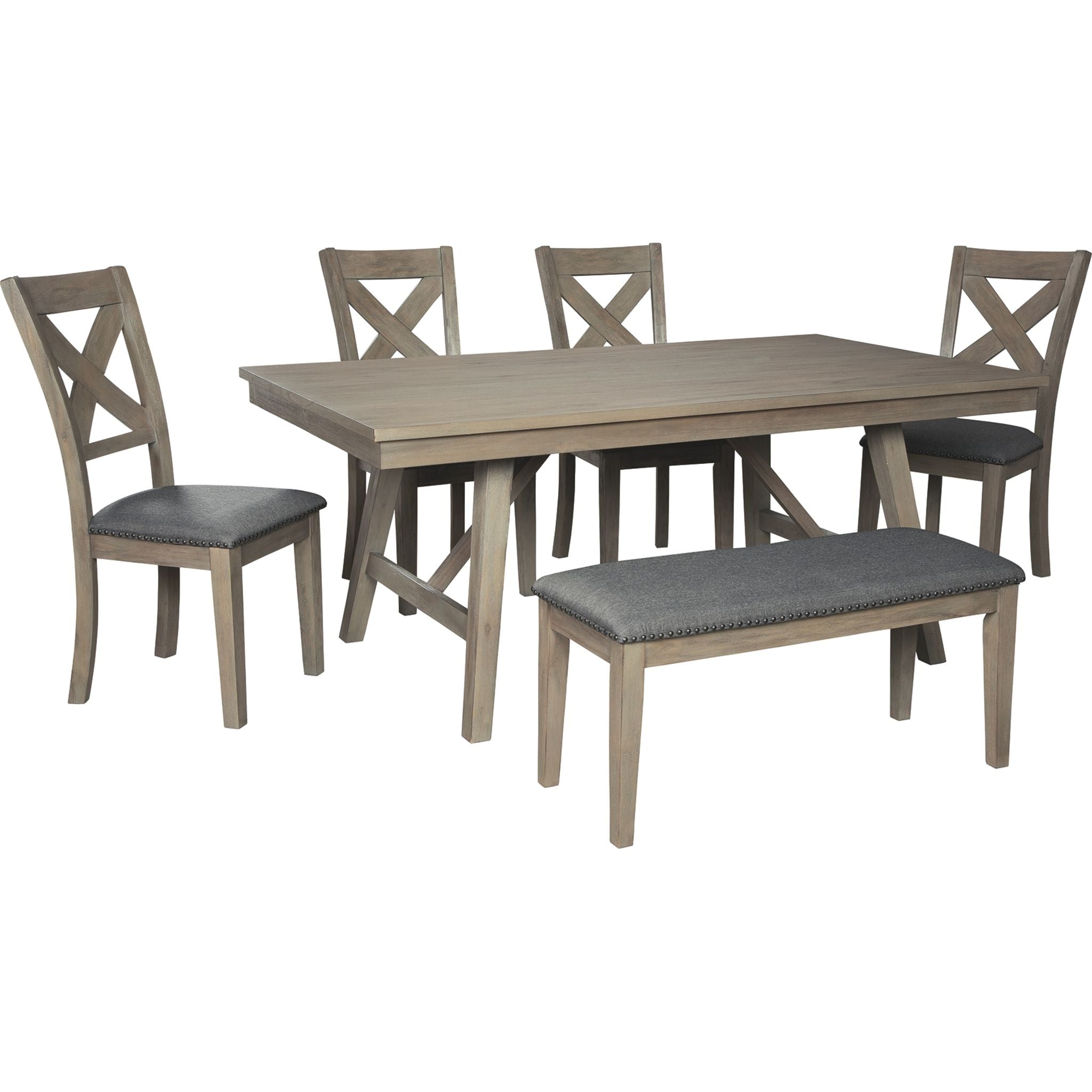 Aldwin Modern Gray Dining Table (D617-45) - Stylish & Durable for Kitchen, Dining Room, or Office Workspace