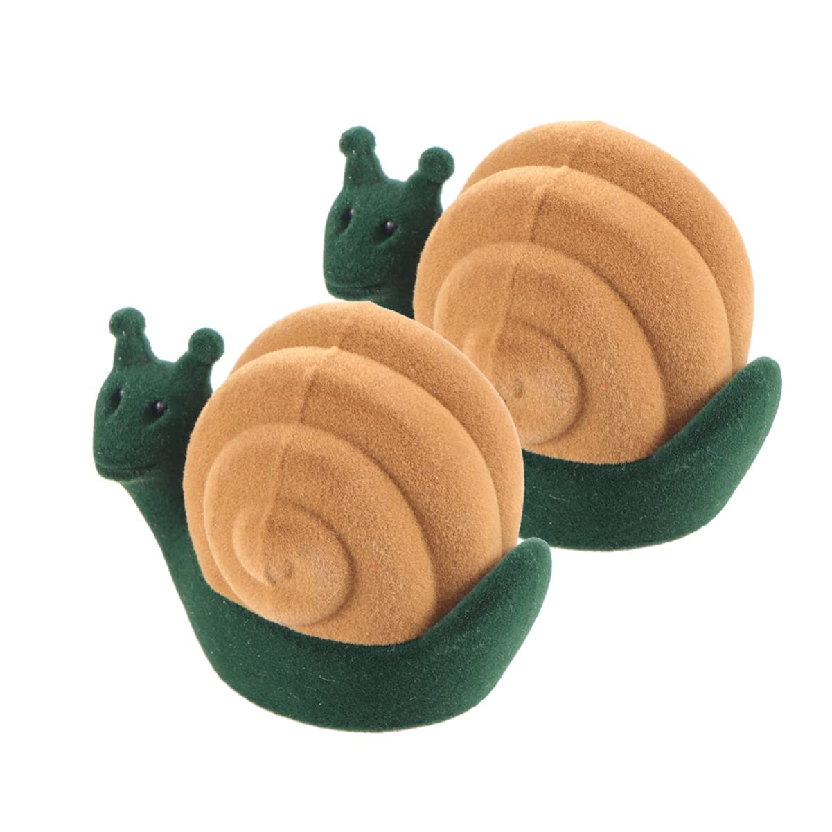 2Pcs Snail-Shaped Ring Box - Creative Jewelry Storage Organizer for Earrings, Necklaces & Rings | Unique Gift Packaging for Weddings, Birthdays & Special Occasions