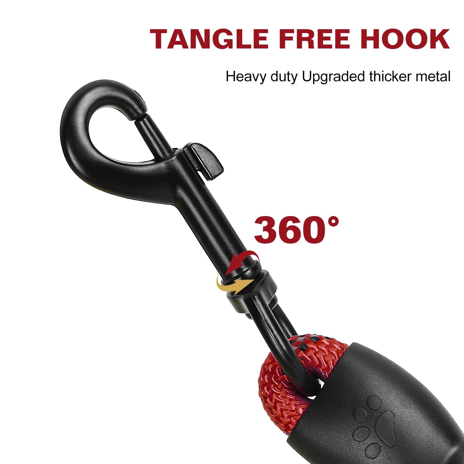 UrbanX Heavy Duty Dog Leash - 5FT Reflective Padded Handle Leash for Medium Dogs Like Cockaliers | Durable Walking Lead for Night Safety & Daily Use (Red)