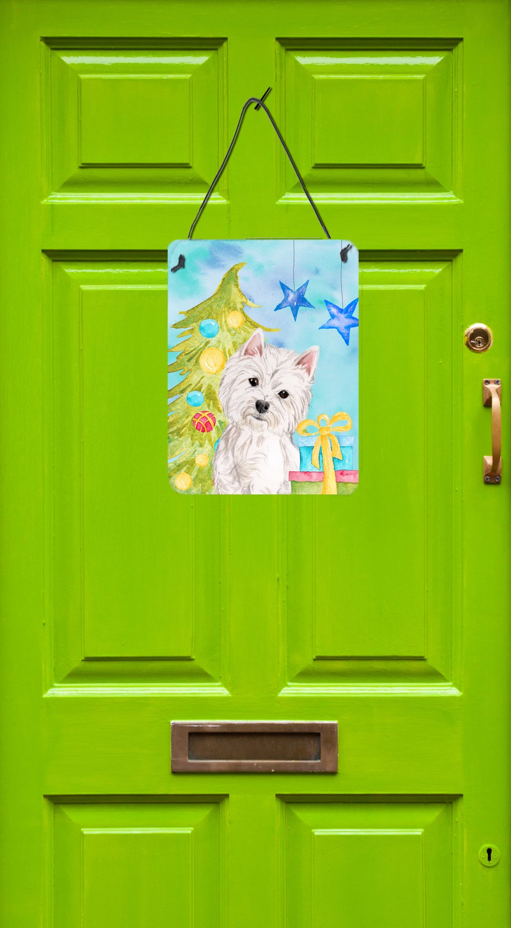 Westie Christmas Wall Decor - 12x16 Aluminum Metal Sign for Kitchen, Bar, Bathroom & Front Door | Holiday Home Decor | Perfect for Gifts & Seasonal Cheer