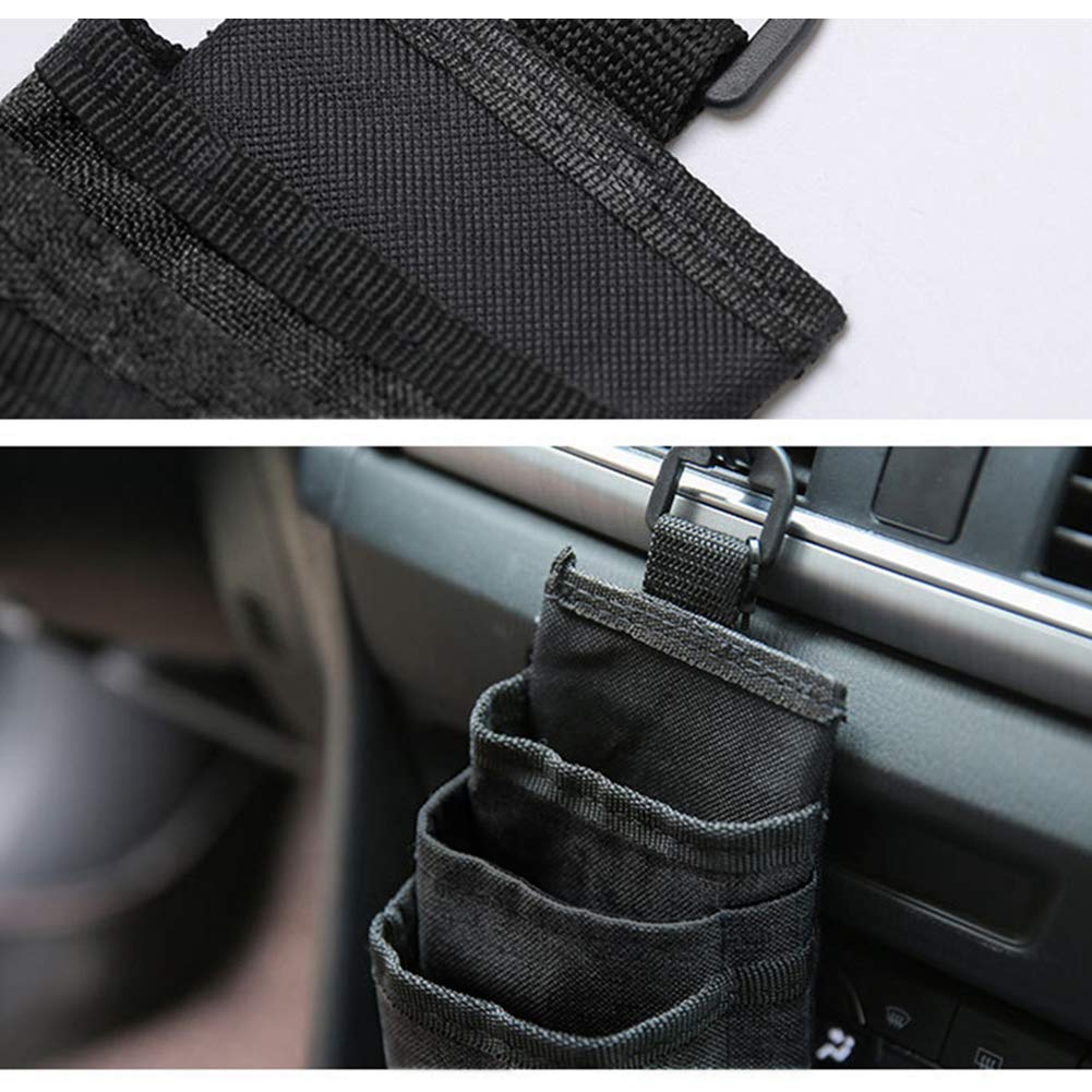 Car Air Vent Storage Organizer - Multifunctional Car Seat Pocket for Phone, Sunglasses, Coins & Pens | Black | Perfect for Road Trips & Daily Commutes