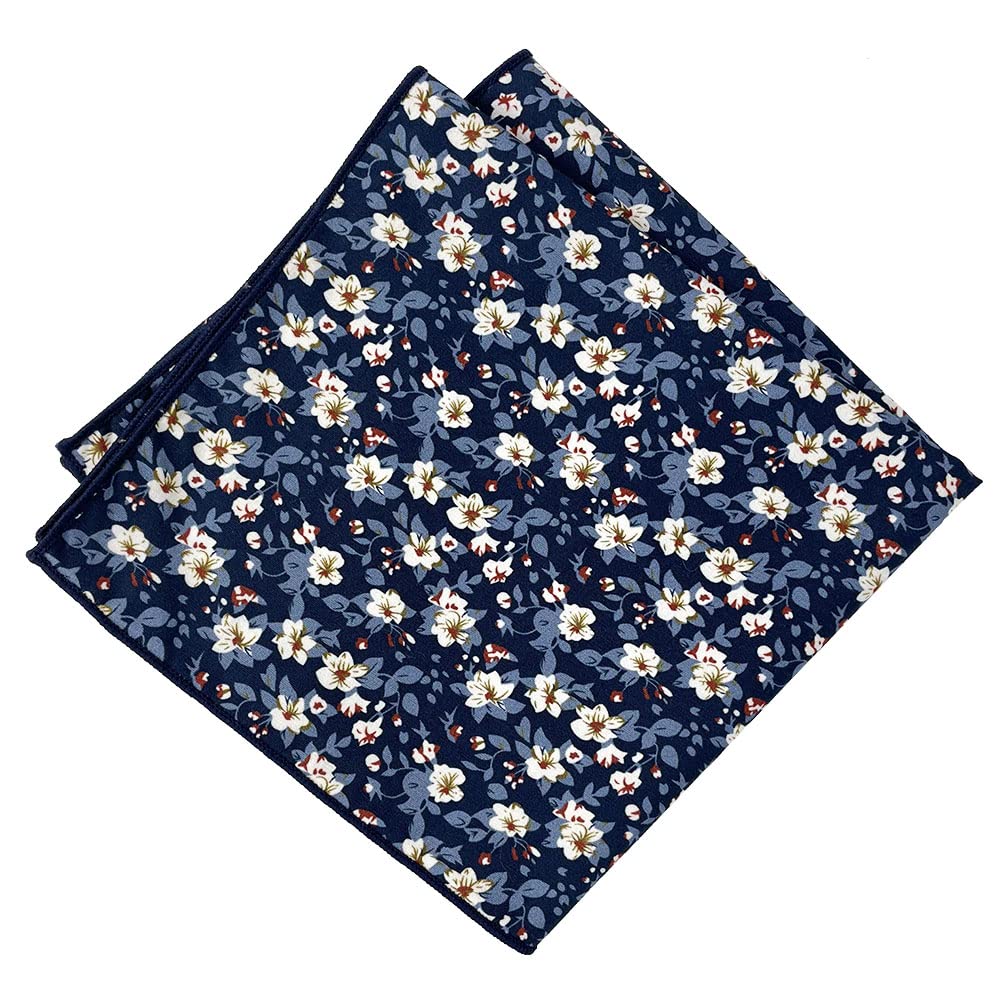 Kebocis Men's Floral Pocket Square Handkerchief - Stylish Silk Accessory for Suits, Weddings & Formal Events