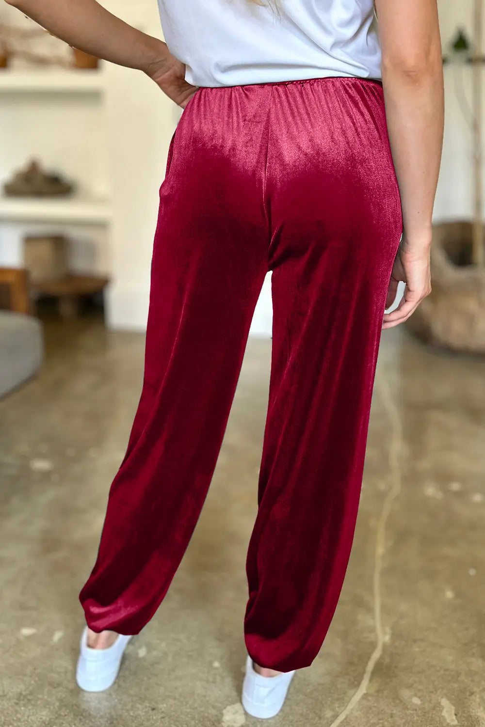 Comfortable Stretch Pocketed Elastic Waist Joggers for Women - Soft Lounge Pants for Running, Yoga & Casual Wear