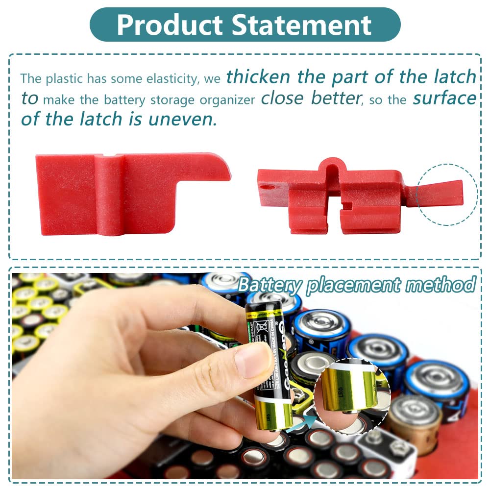 X-Value Battery Organizer Case - Portable Storage Box Holds 230 AA AAA C D 9V Batteries with Built-in Tester (Batteries Not Included) - Perfect for Home, Office, Travel & Emergency Kits (Grey)