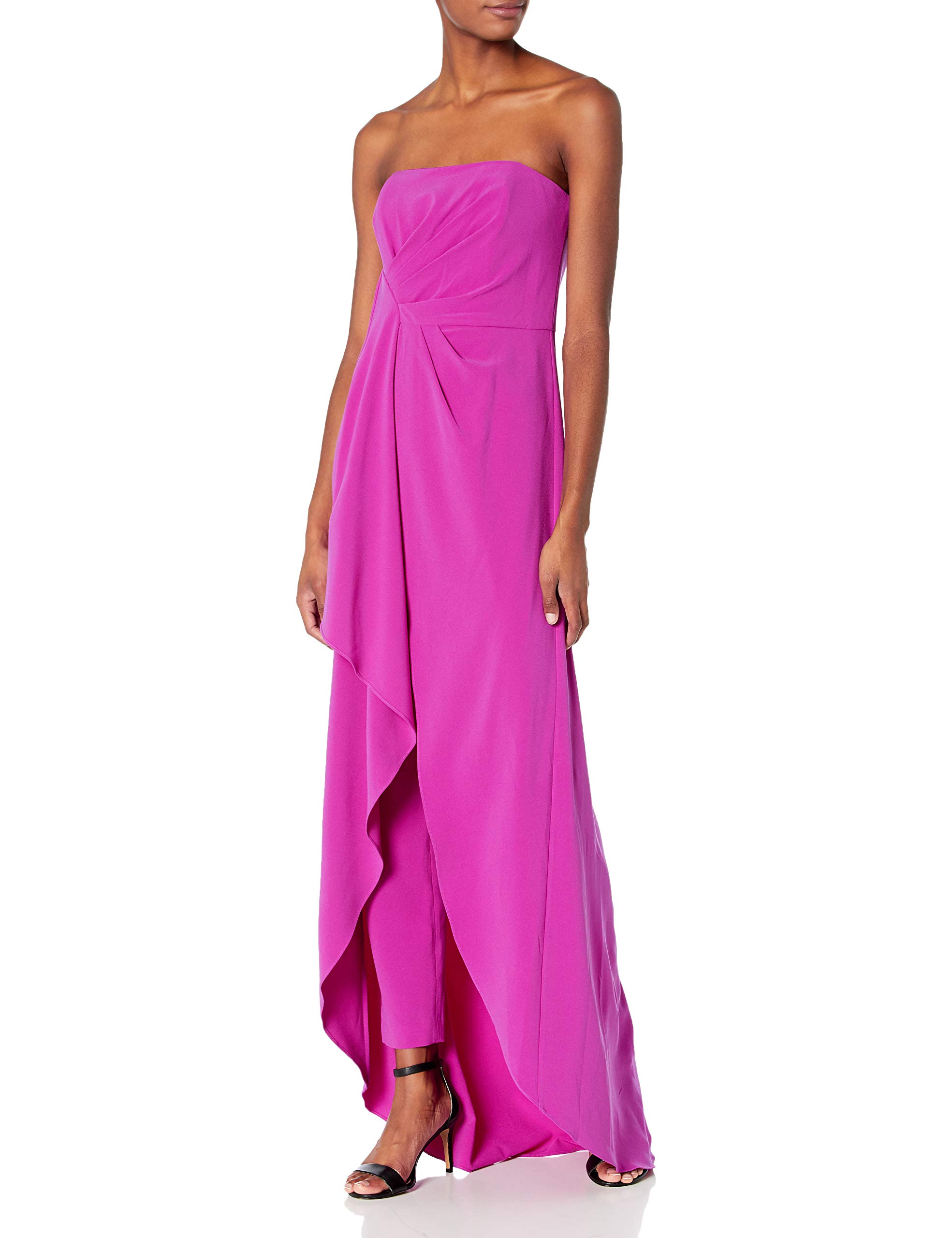 HALSTON Women's Strapless Jumpsuit with Skirt - Elegant One-Piece Romper for Weddings, Parties & Special Occasions