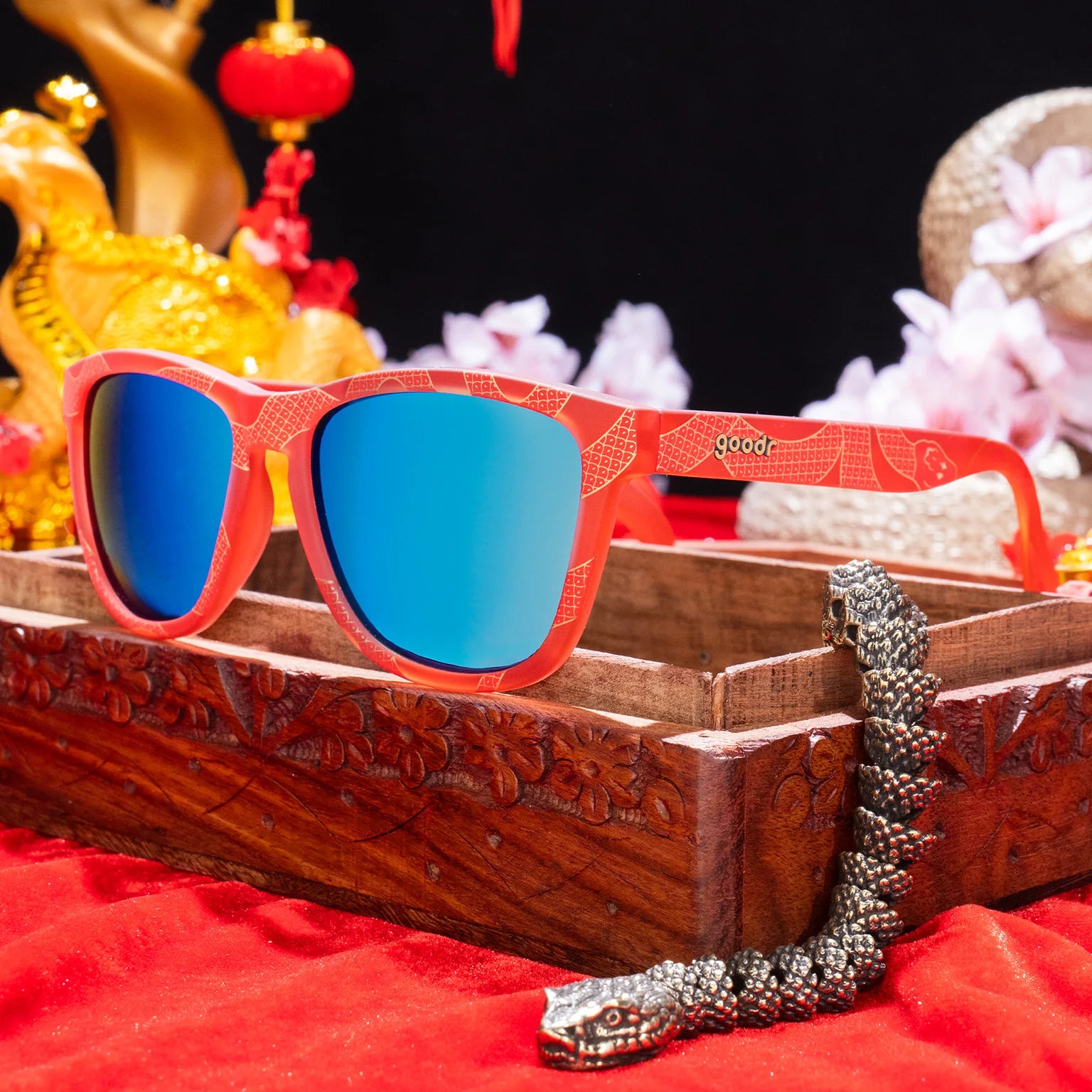 Goodr Serpentine Dream Polarized Sunglasses - UV Protection, Lightweight & Comfortable for Running, Cycling, and Outdoor Activities