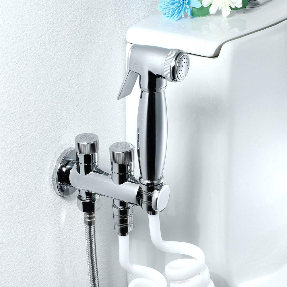 Premium Wall-Mounted Bathroom Handheld Bidet Sprayer - Shattaf Toilet Sprayer for Personal Hygiene & Potty Training | Perfect for Bottom Cleaning, Baby Care & Postpartum Use | Easy Install Stainless Steel Water Sprayer for Toilet & Shower Areas