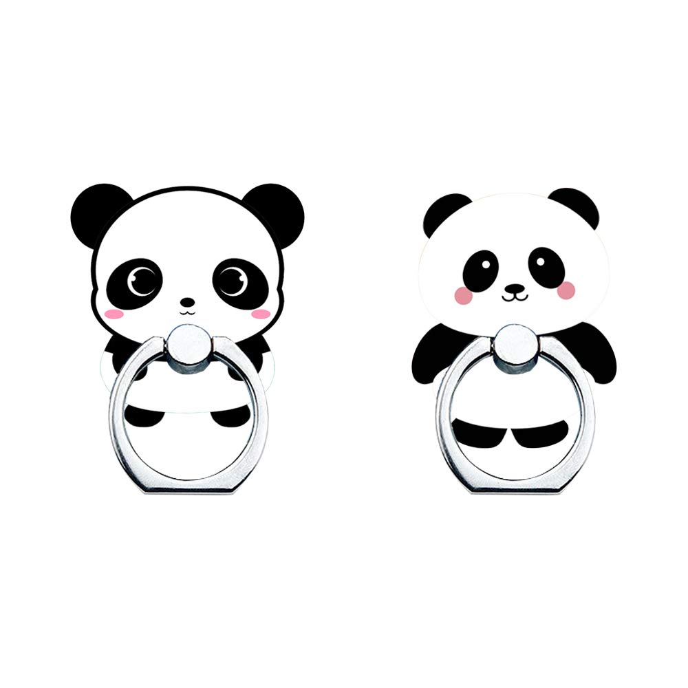 RRJQW Panda Phone Ring Holder Stand - 360° Rotating Finger Grip for iPhone, Samsung & Tablets - Perfect for Selfies, Video Calls & Hands-Free Viewing