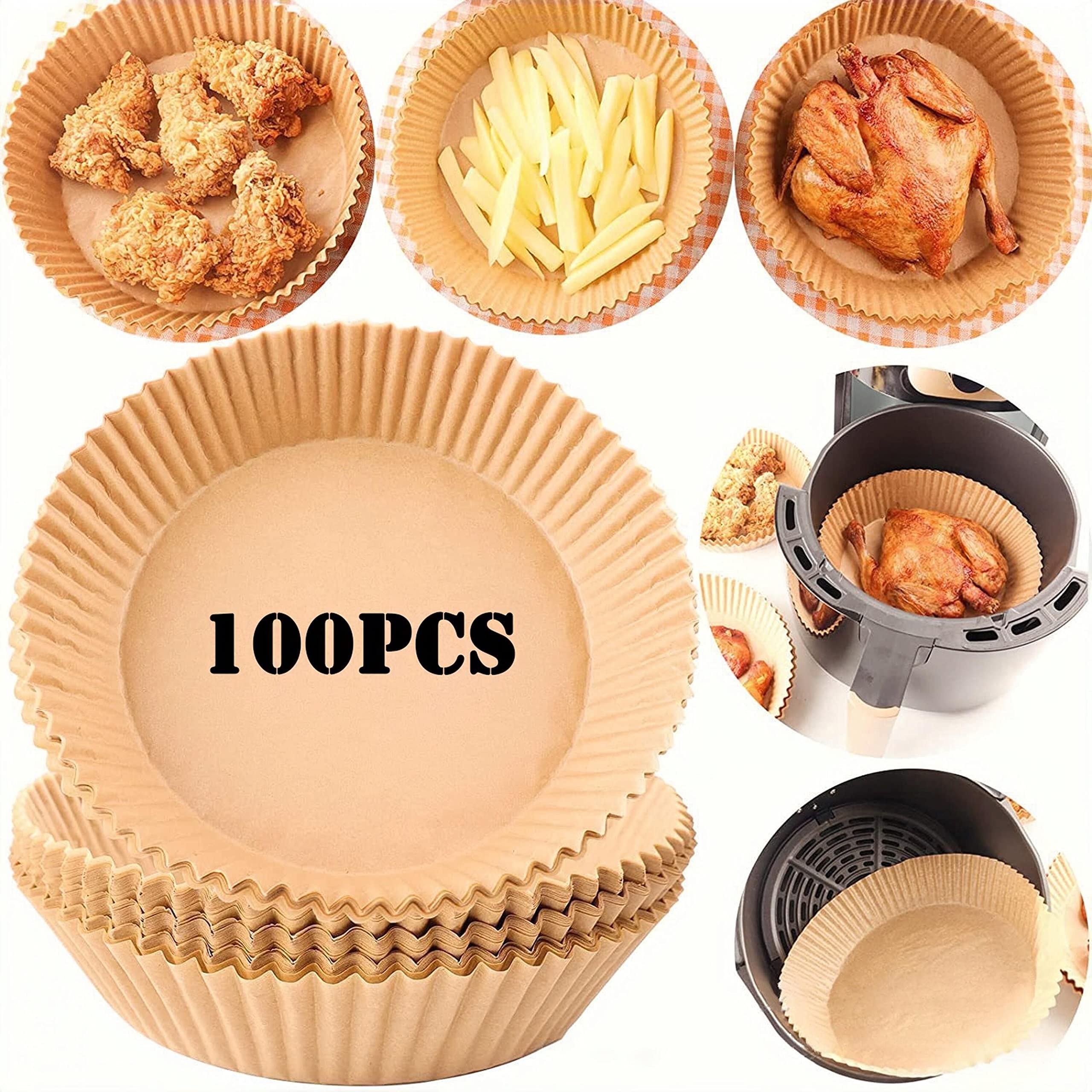 **Nonstick Air Fryer Disposable Paper Liners - 100 Pcs 6.3
