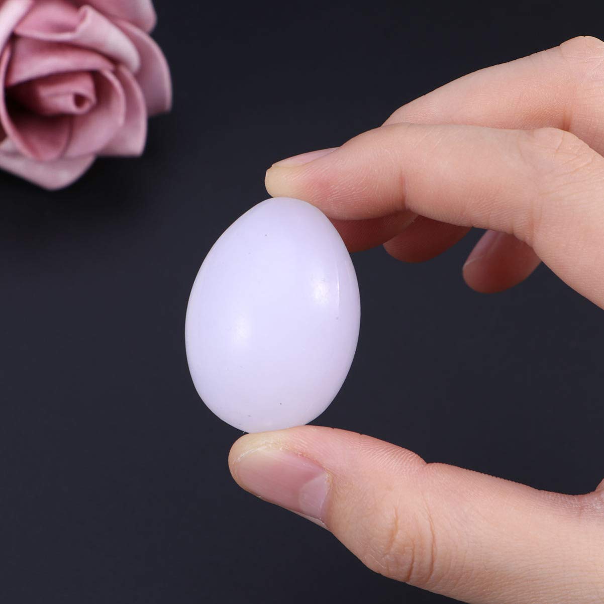 Balacoo 10pcs Small Bird Toys - Fake Pigeon Eggs for Training & Nesting, Solid White Bird Laying Eggs Supplies, Funny Toddler Toys & Birdcage Decor - Perfect for Pigeon Breeding, Bird Training, and Kids Pretend Play