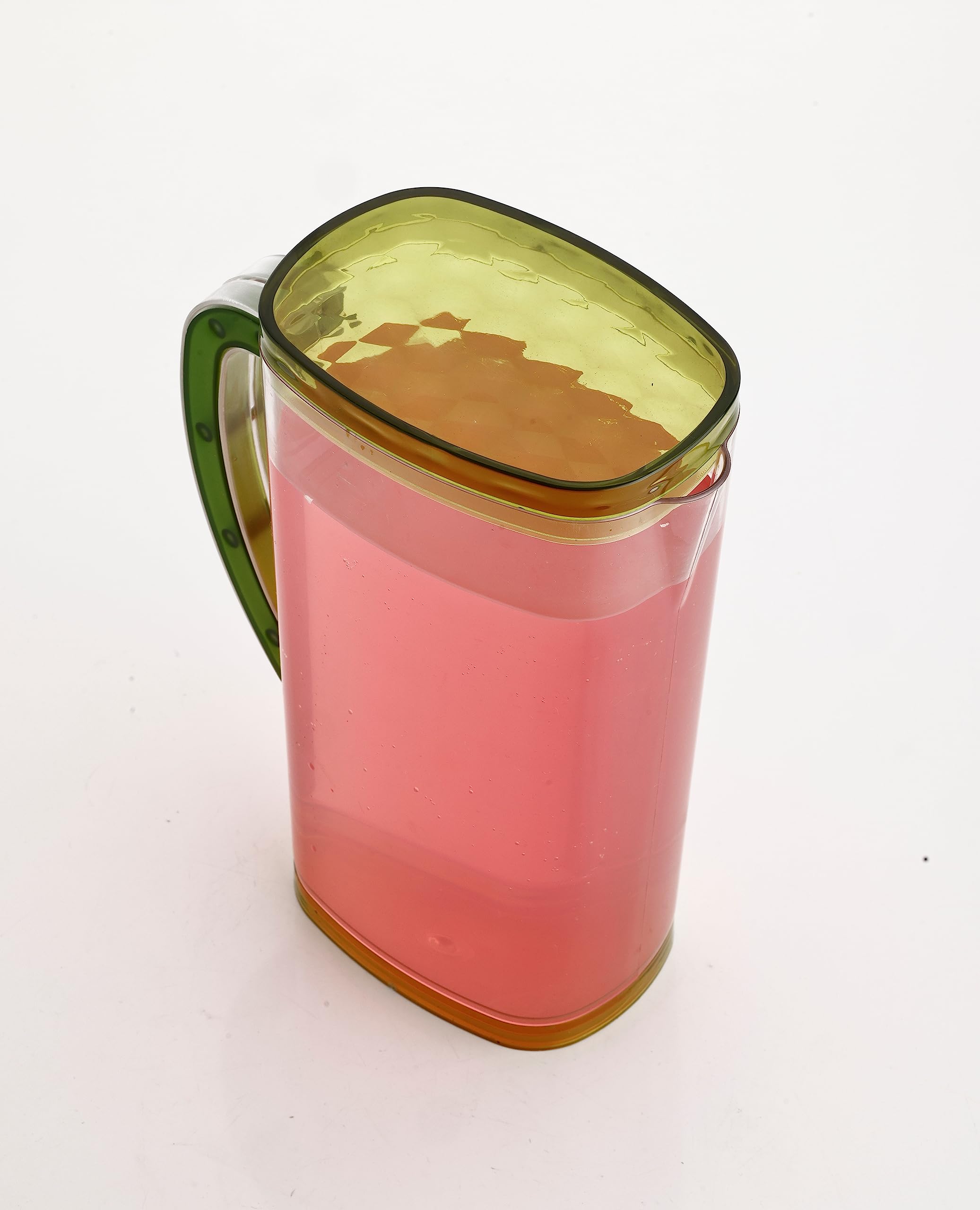 Premium Ganesh Plastic Pitcher with Lid - 54oz BPA-Free Jug for Serving Iced Tea, Juice, Cocktails & Beverages | Durable Dining Table Drink Dispenser for Parties, Restaurants & Home Use (Color May Vary)