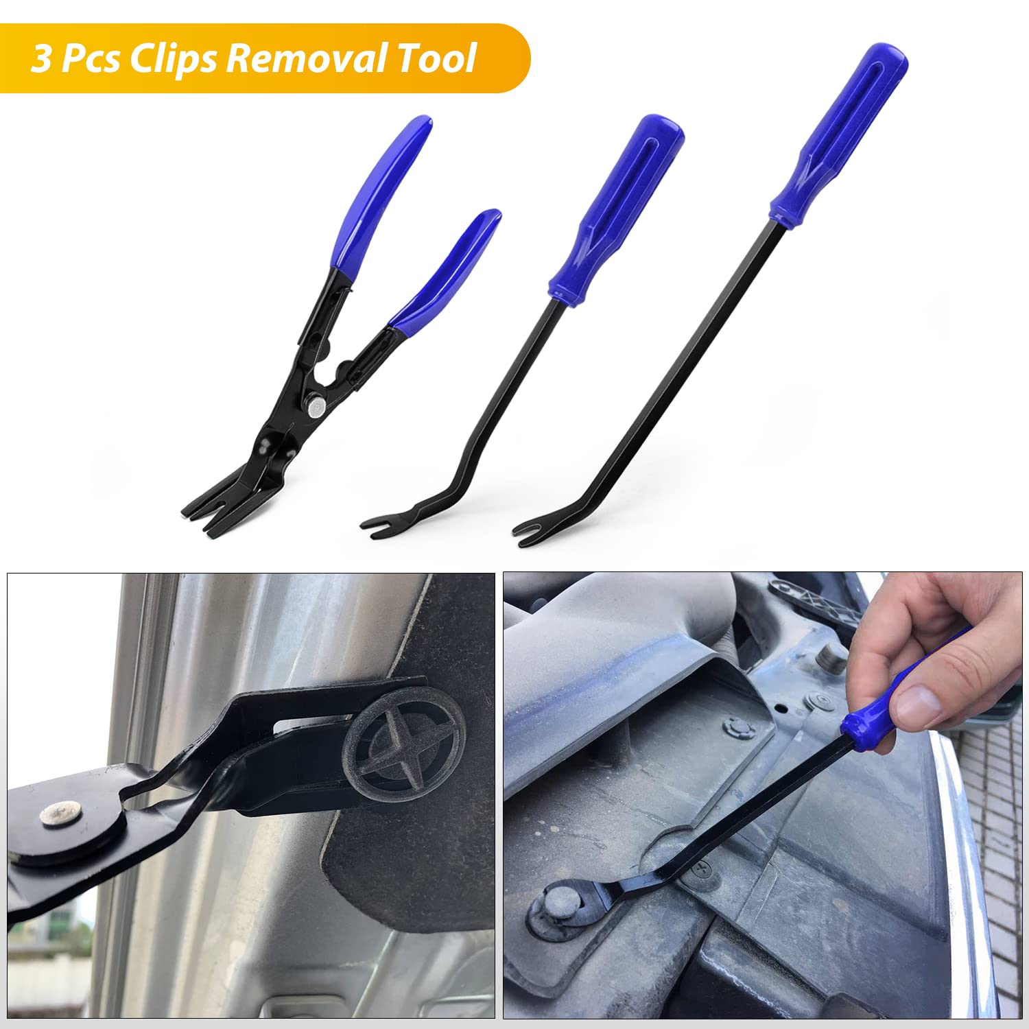 GOOACC 200-Piece Auto Trim Removal Tool Kit - Car Panel Fastener Clip Remover Set with Push Pins, Bumper Retainer Clips & Cable Clips for Vehicle Radio Installation & Interior Detailing | Perfect for DIY Car Repairs & Professional Auto Body Work