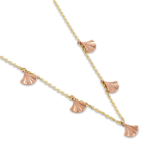 14K Yellow Gold Shell Pendant Necklace for Women - Elegant Beach Jewelry Gift for Summer, Vacations & Layering