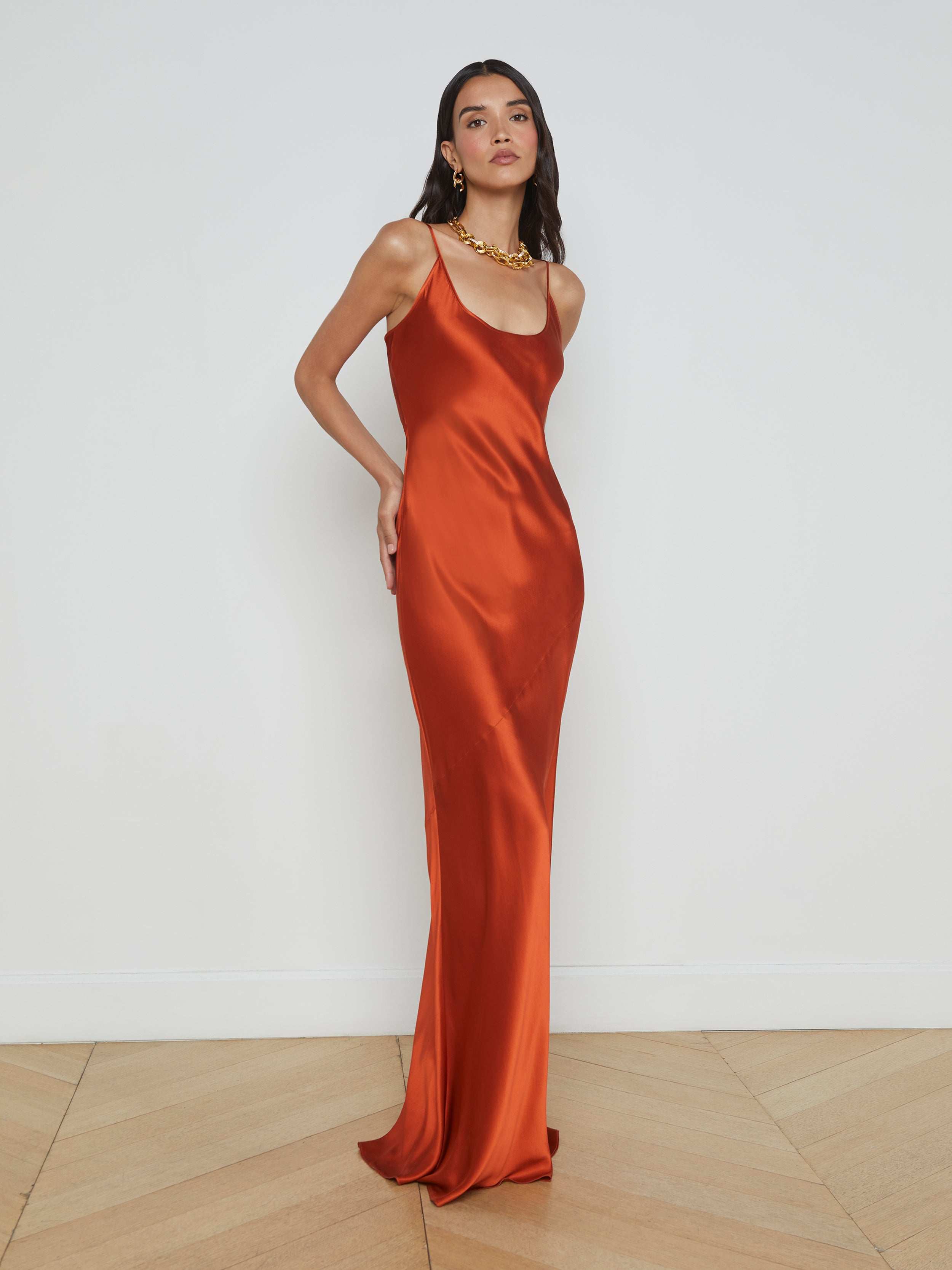 Charmaine Elegant Silk Gown for Women - Luxury Satin Nightgown & Sleepwear - Perfect for Bridal, Honeymoon, and Special Occasions