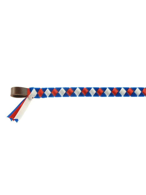 Showquest Royal, Red and White Horse Browband - Elegant Equestrian Headpiece for Dressage & Show Jumping - Perfect for Competitions, Parades & Photo Shoots