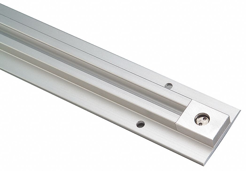 36 Inch Aluminum Shower Curtain Track - Rustproof Bathroom Rod for Sliding Shower Doors - Perfect for Small Bathrooms & Tight Spaces