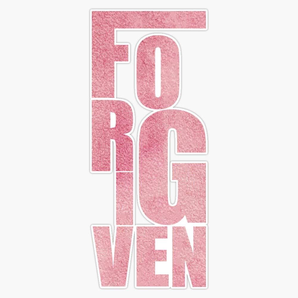 Forgiven Christian Quote Vinyl Bumper Sticker - 5 Inch Waterproof Decal for Cars, Laptops & Windows | Religious Car Accessories & Faith-Based Gifts