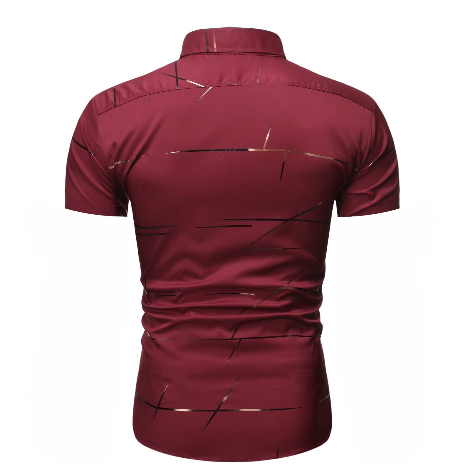 Men's Casual Summer Shirt - Striped Lapel Single Breasted Top for Spring & Summer - Perfect for Beach, Outdoor & Vacation Wear