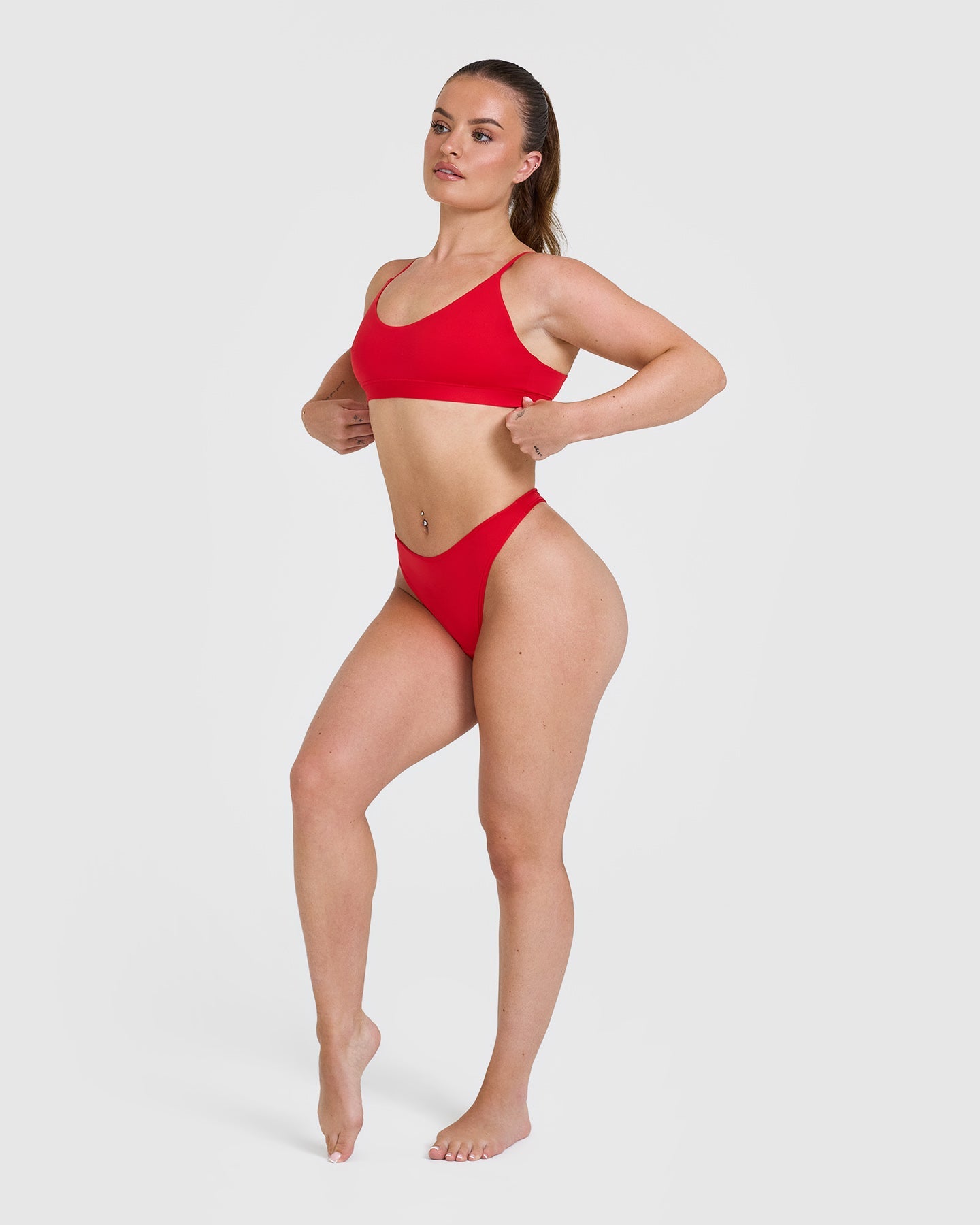 Silhouette Bralette - Sexy Muscle Mommy Red Sports Bra for Women | Perfect for Gym Workouts, Yoga & Fitness Training
